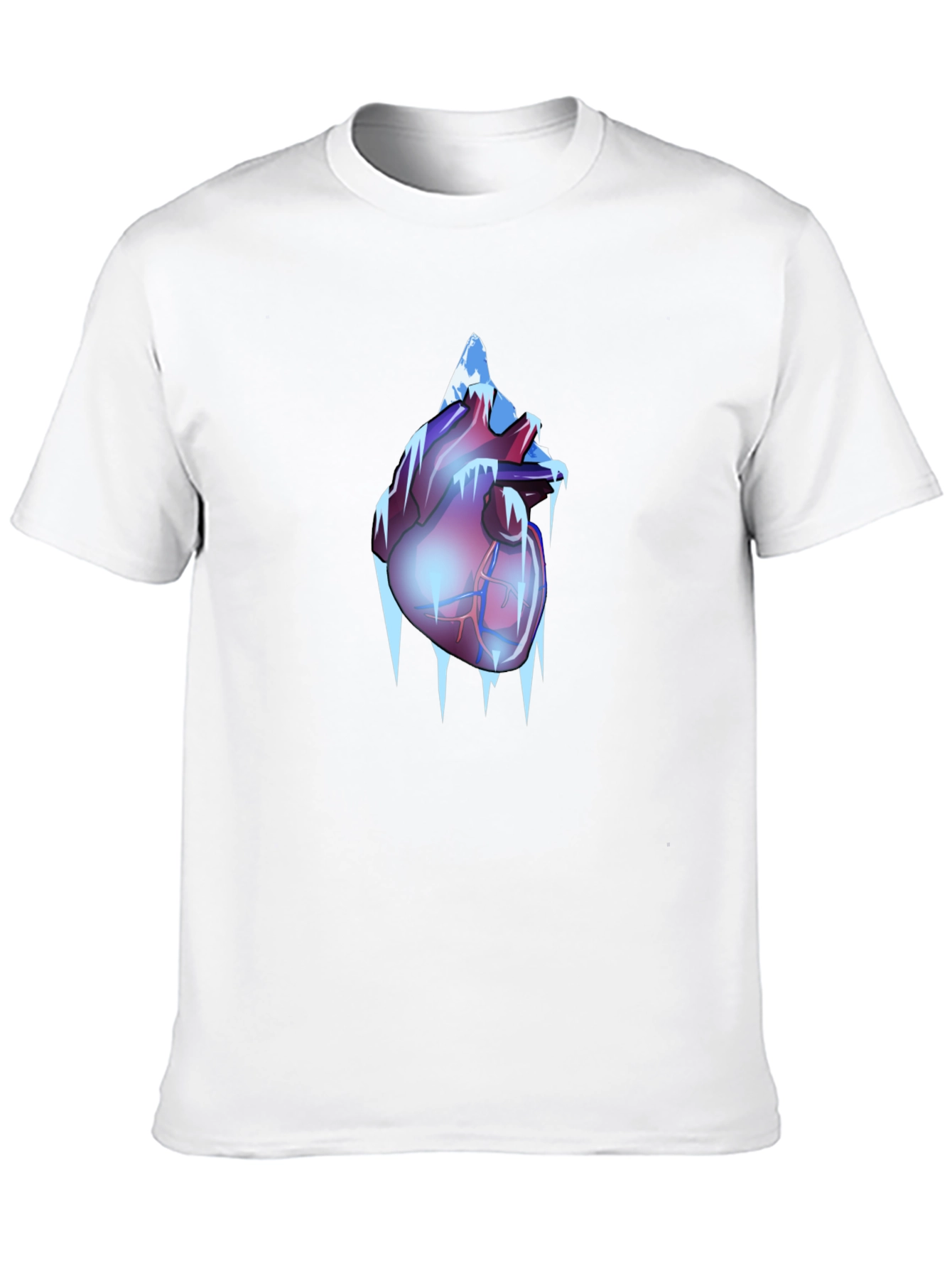 Icy Heart Graphic Tee - Frozen Anatomy T-Shirt