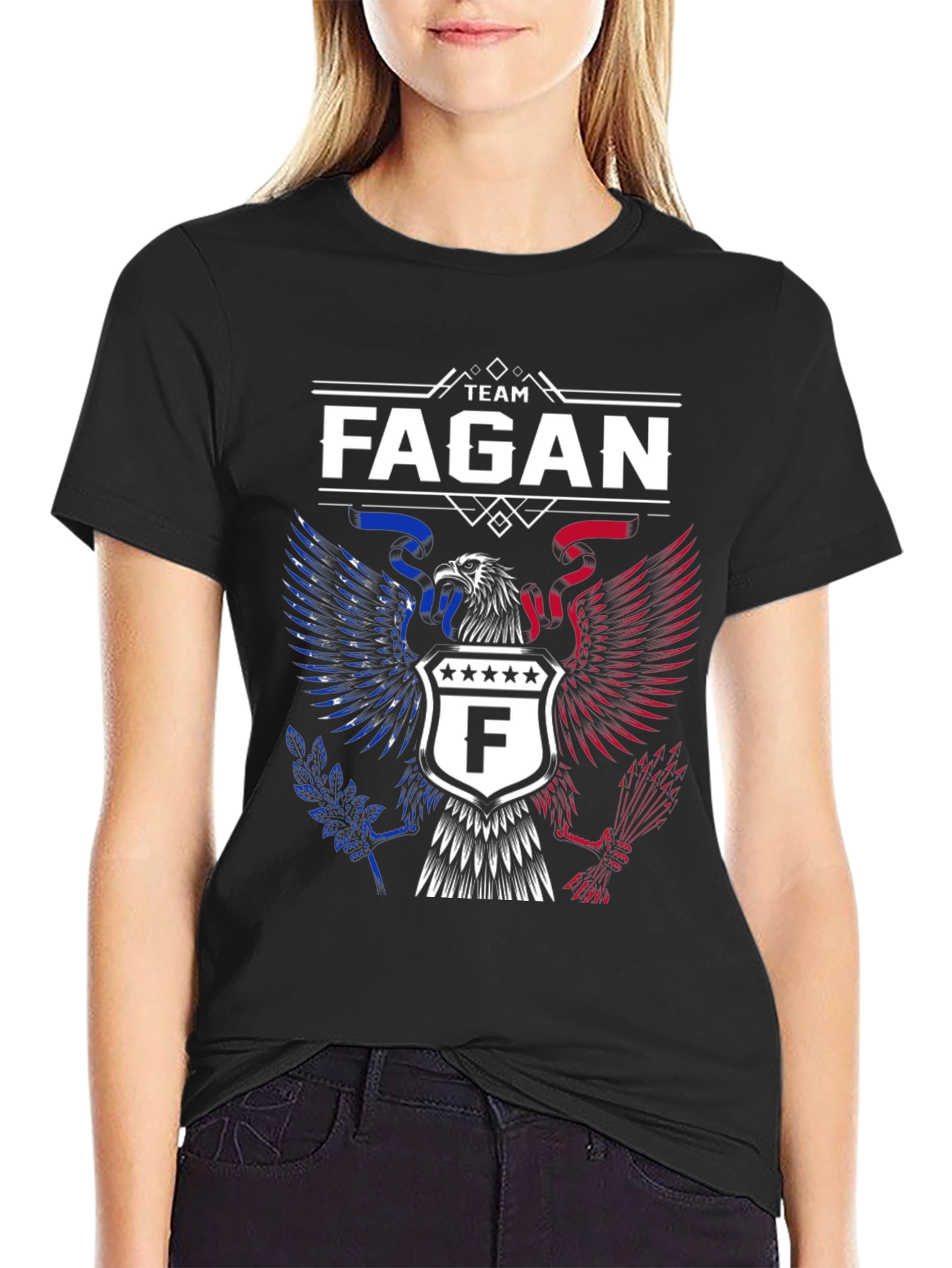 Team Fagan Patriotic Eagle Graphic T-Shirt