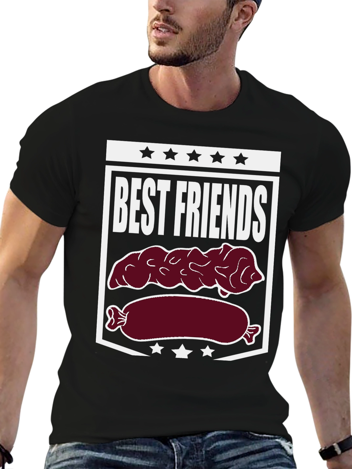 Best Friends Sausage & Poop T-Shirt Funny Foodie Tee