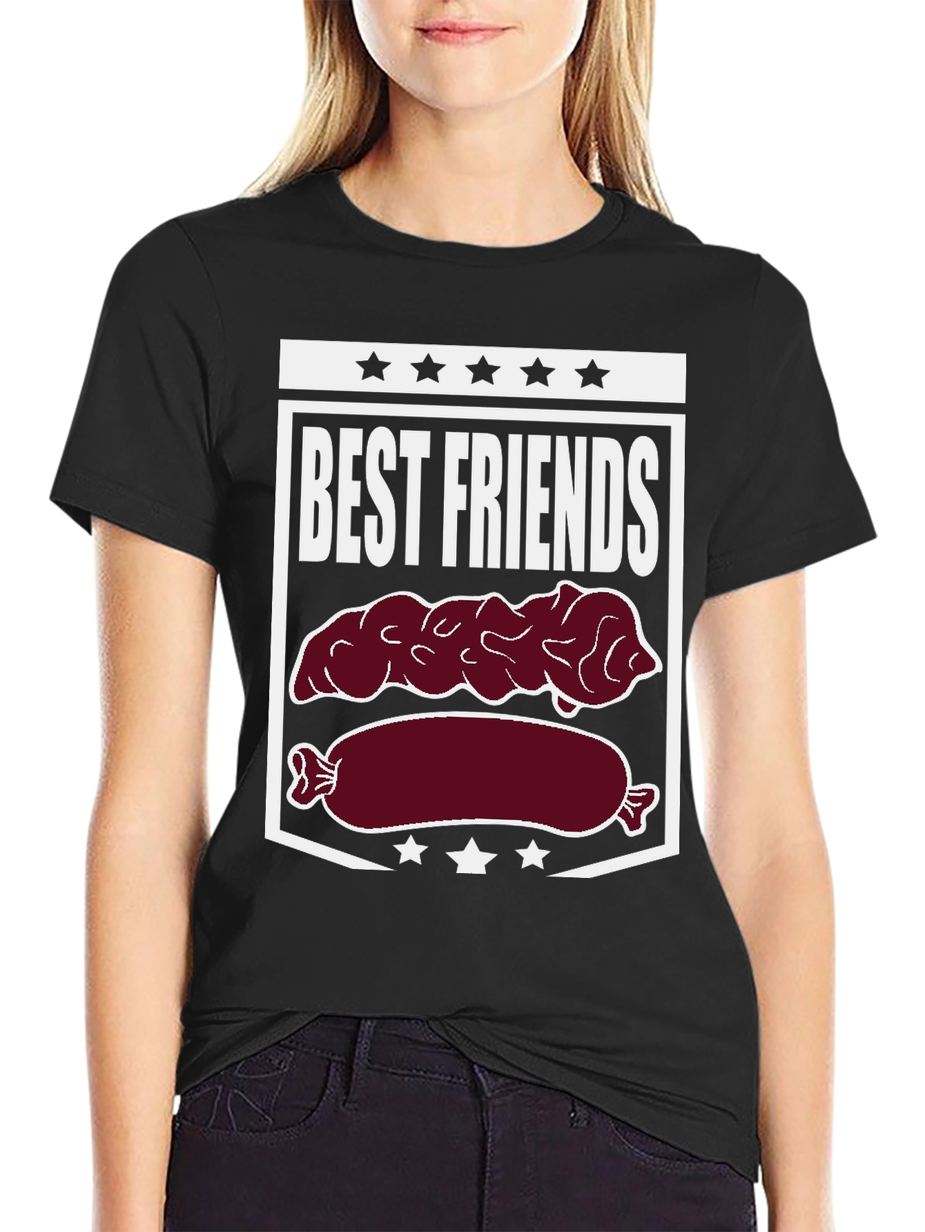 Best Friends Sausage & Poop T-Shirt Funny Foodie Tee