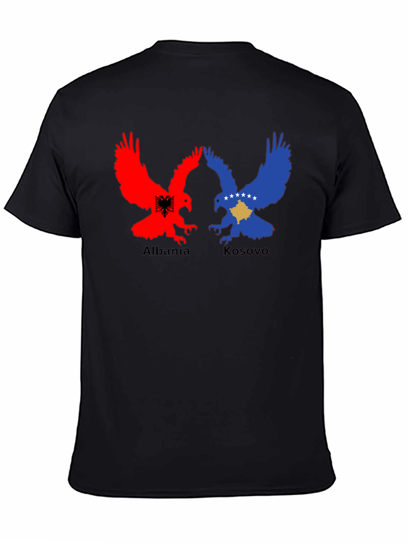 Albania Kosovo Eagle Black T-Shirt
