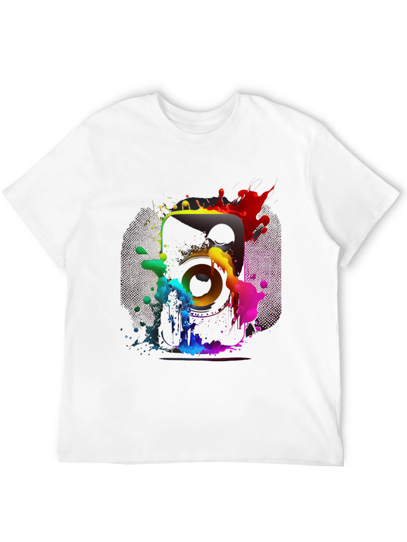 Colorful Speaker Graphic T-Shirt