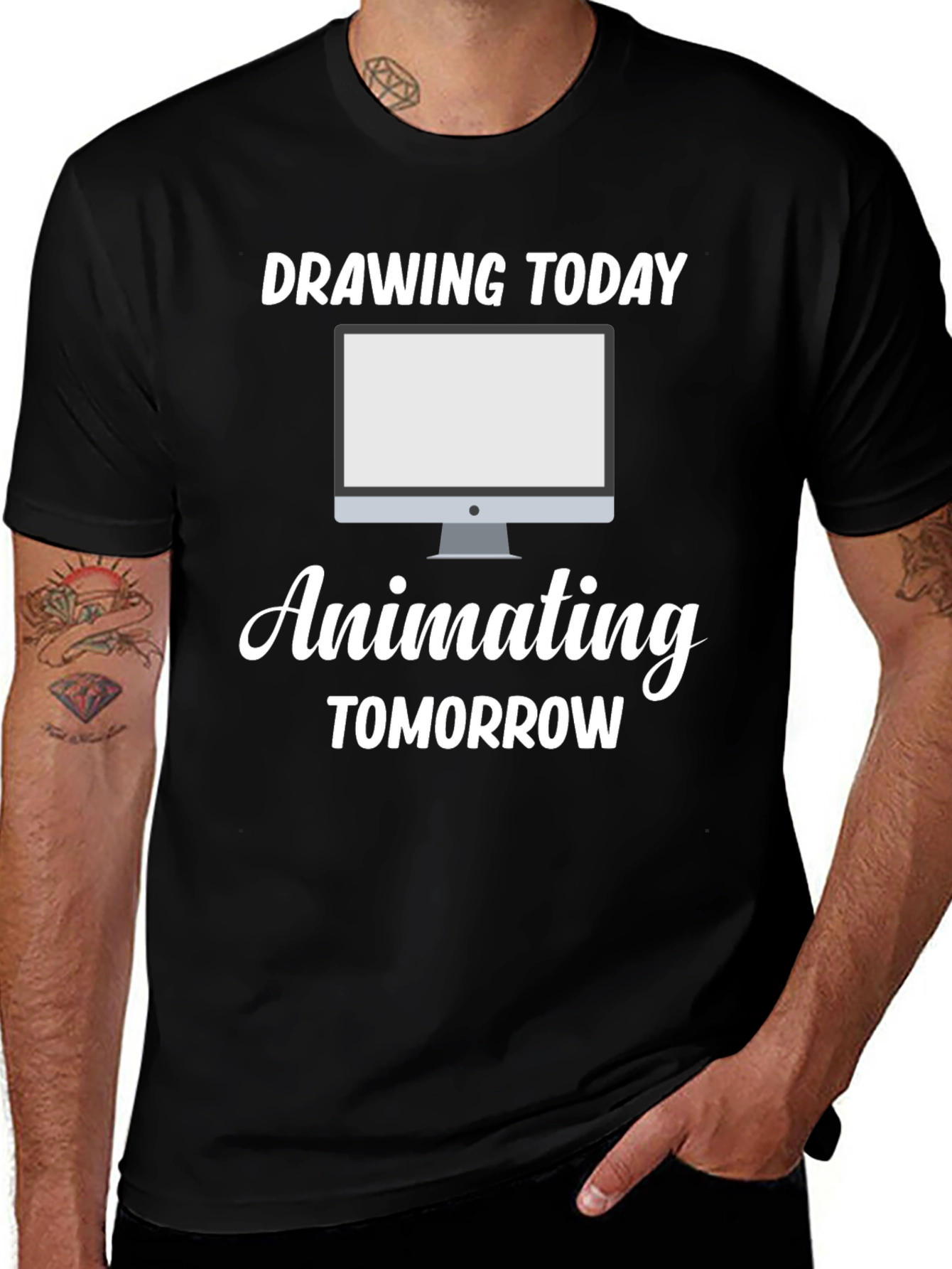 Drawing Today Animating Tomorrow Black T-Shirt