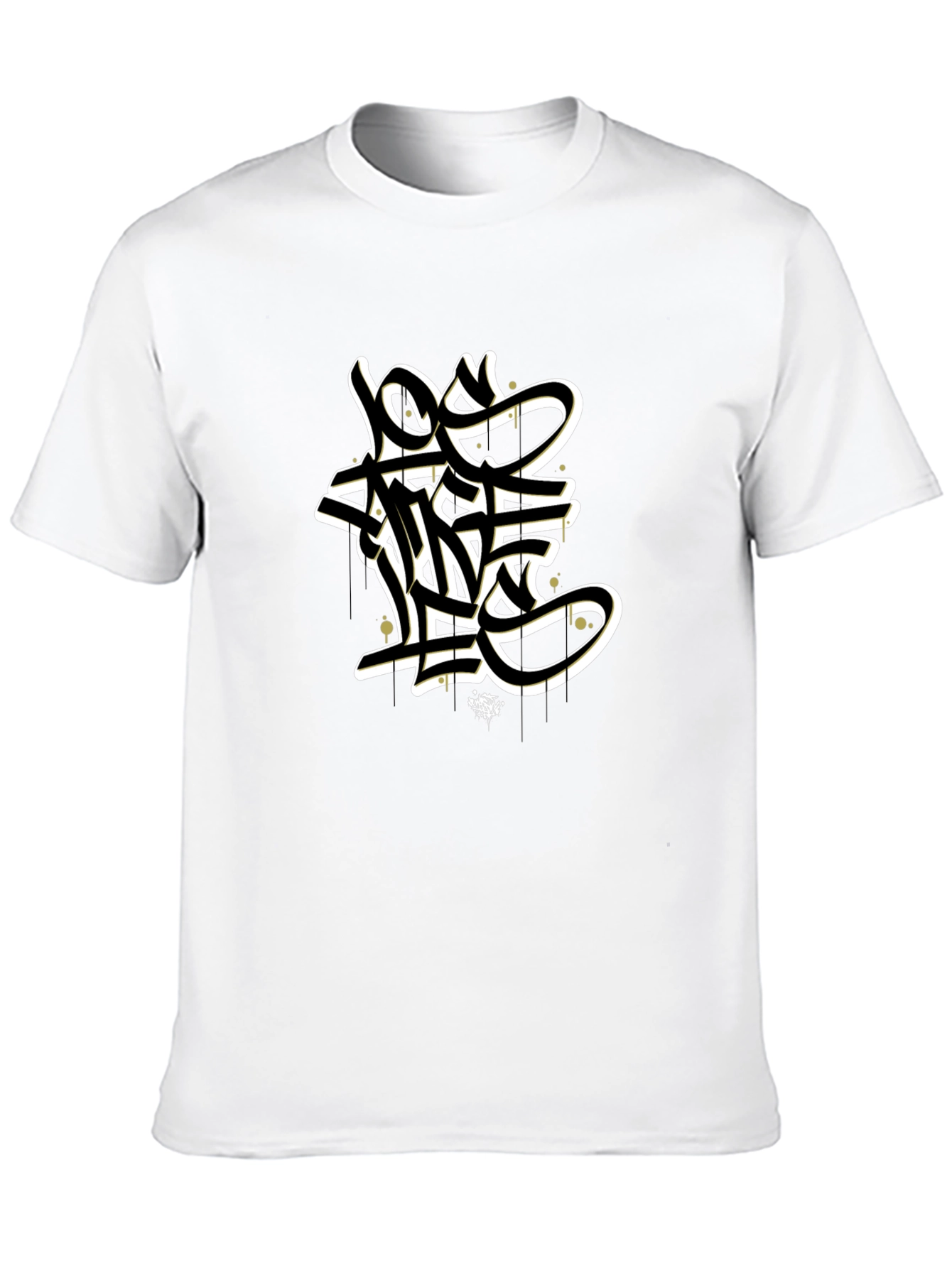 Graffiti Style Black Graphic T-Shirt
