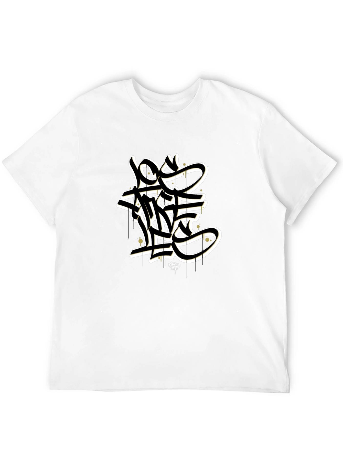 Graffiti Style Black Graphic T-Shirt