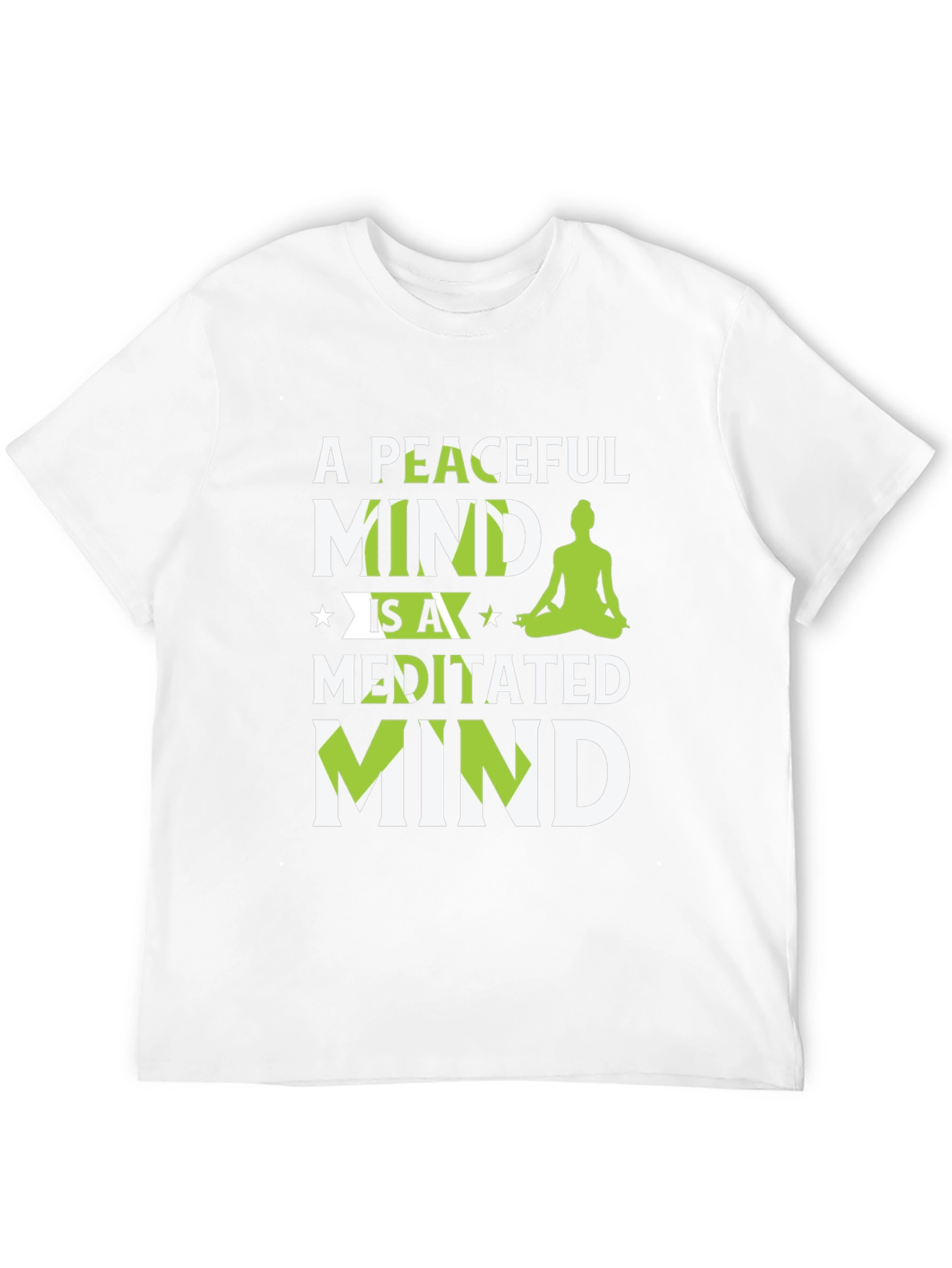 Peaceful Meditated Mind Black Graphic T-Shirt