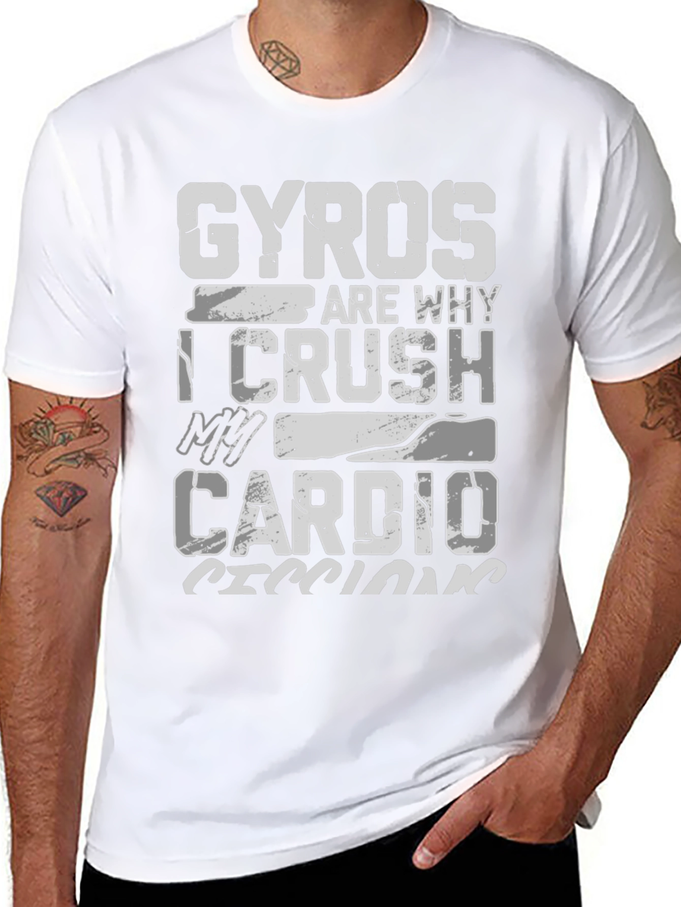 Gyros Cardio T-Shirt Funny Gym Workout Tee