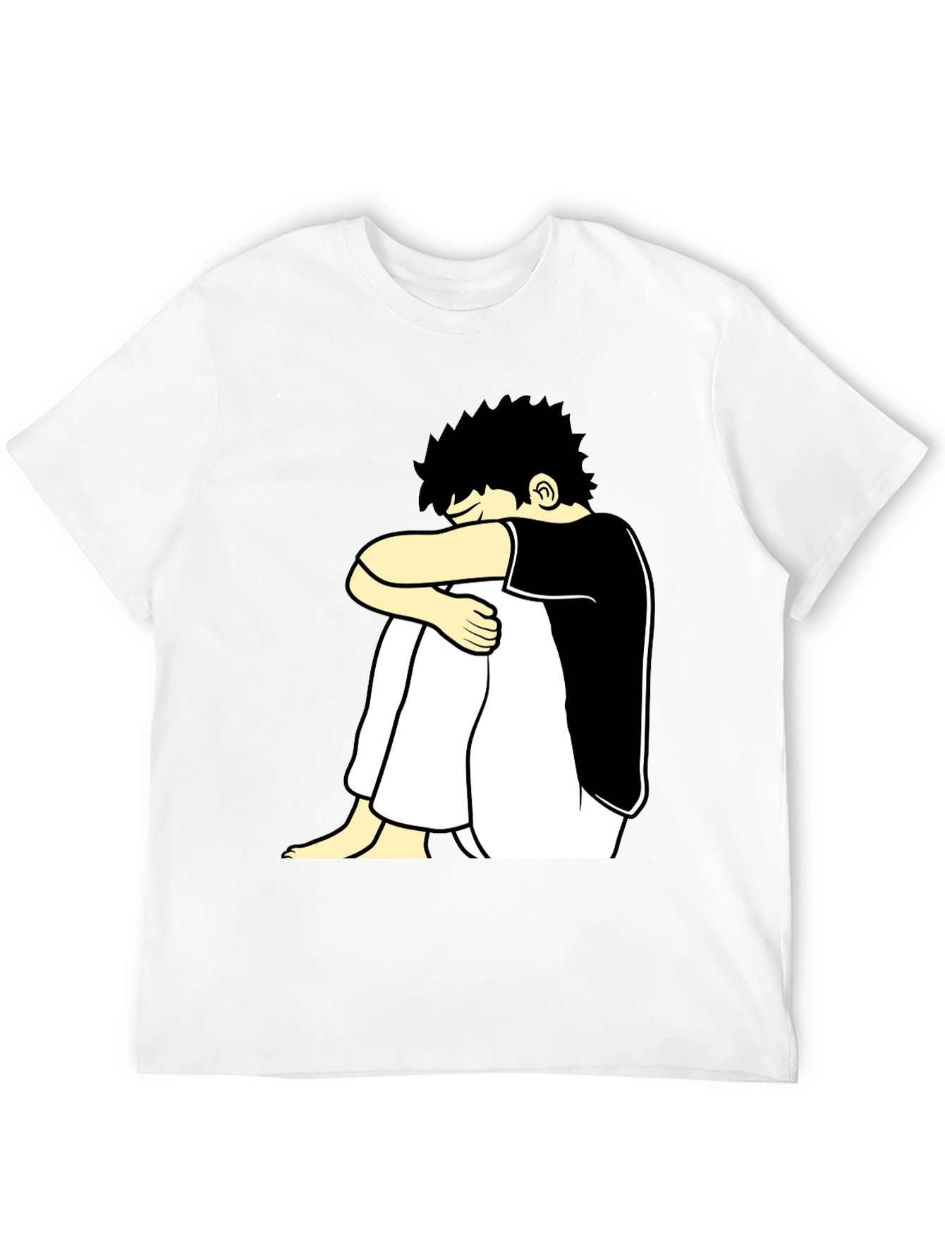 Black T-Shirt with Cartoon Graphic