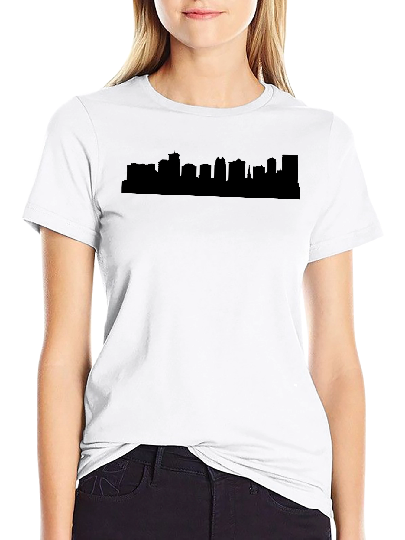 City Skyline Graphic Tee - Black