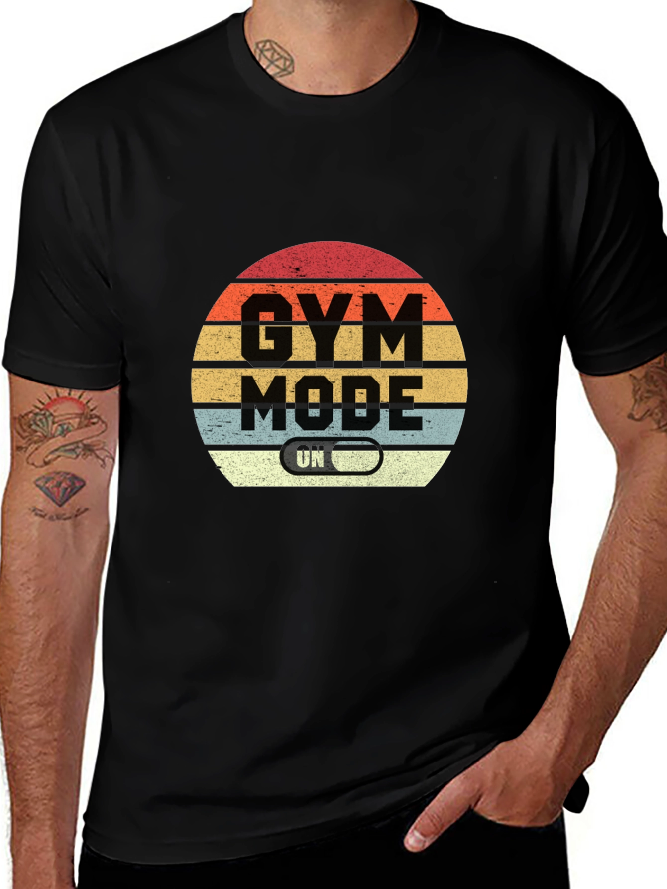 Gym Mode On Black T-Shirt