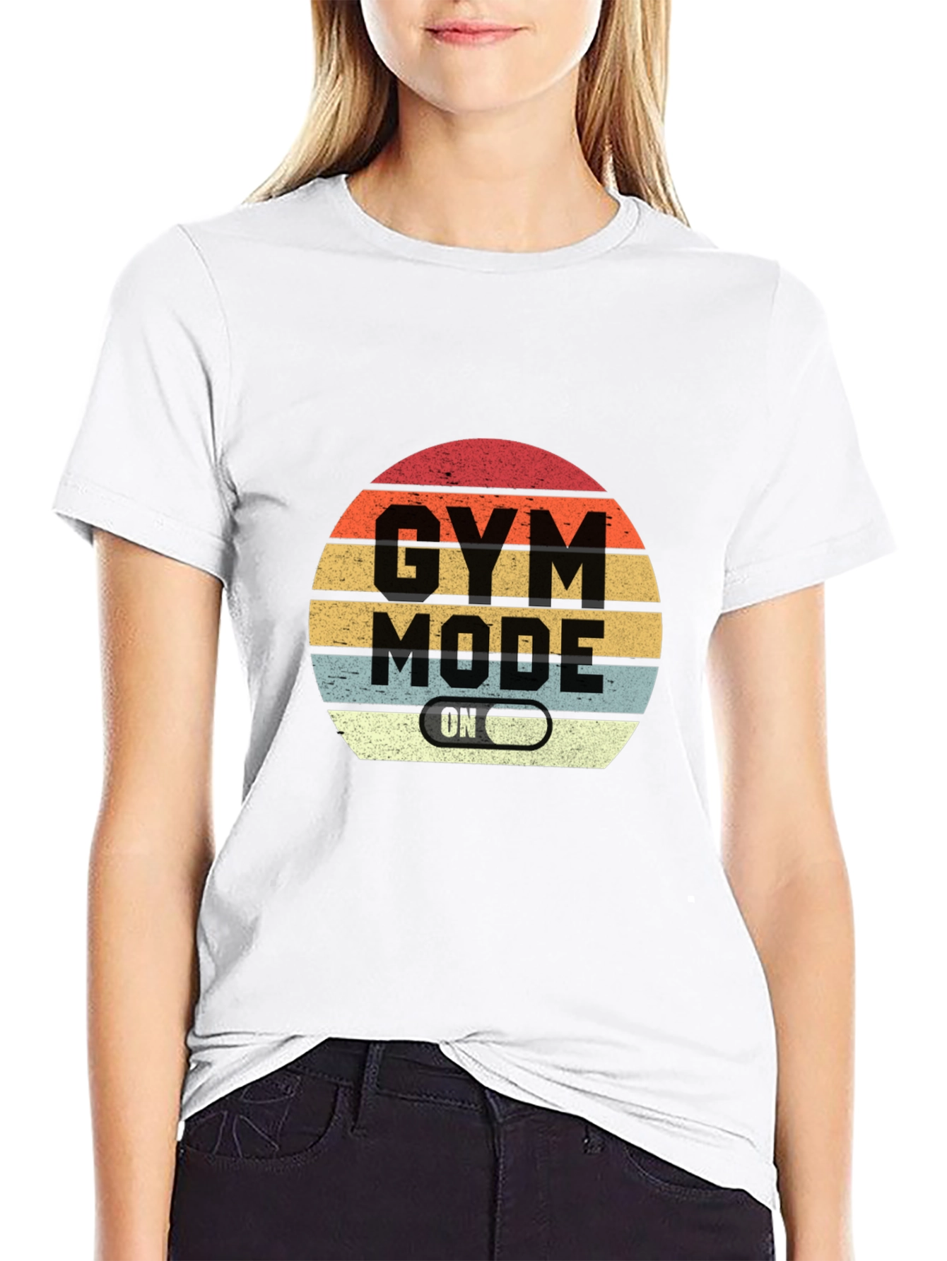 Gym Mode On Black T-Shirt