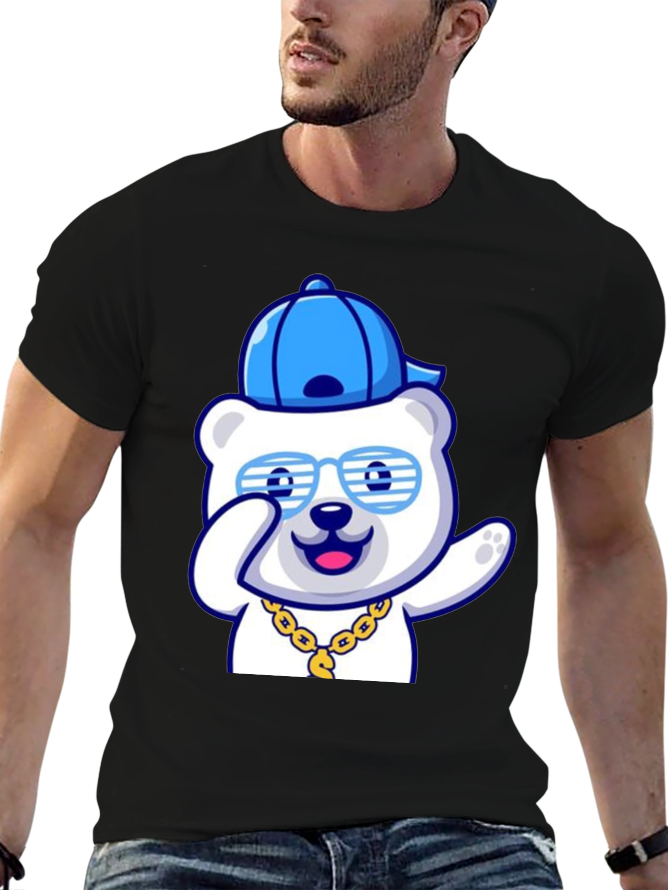 Cool Bear T-Shirt - Stylish Cartoon Graphic Tee