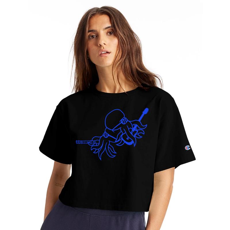 Two Octopus Kraken Squid Guitar Flute 2 Band Team