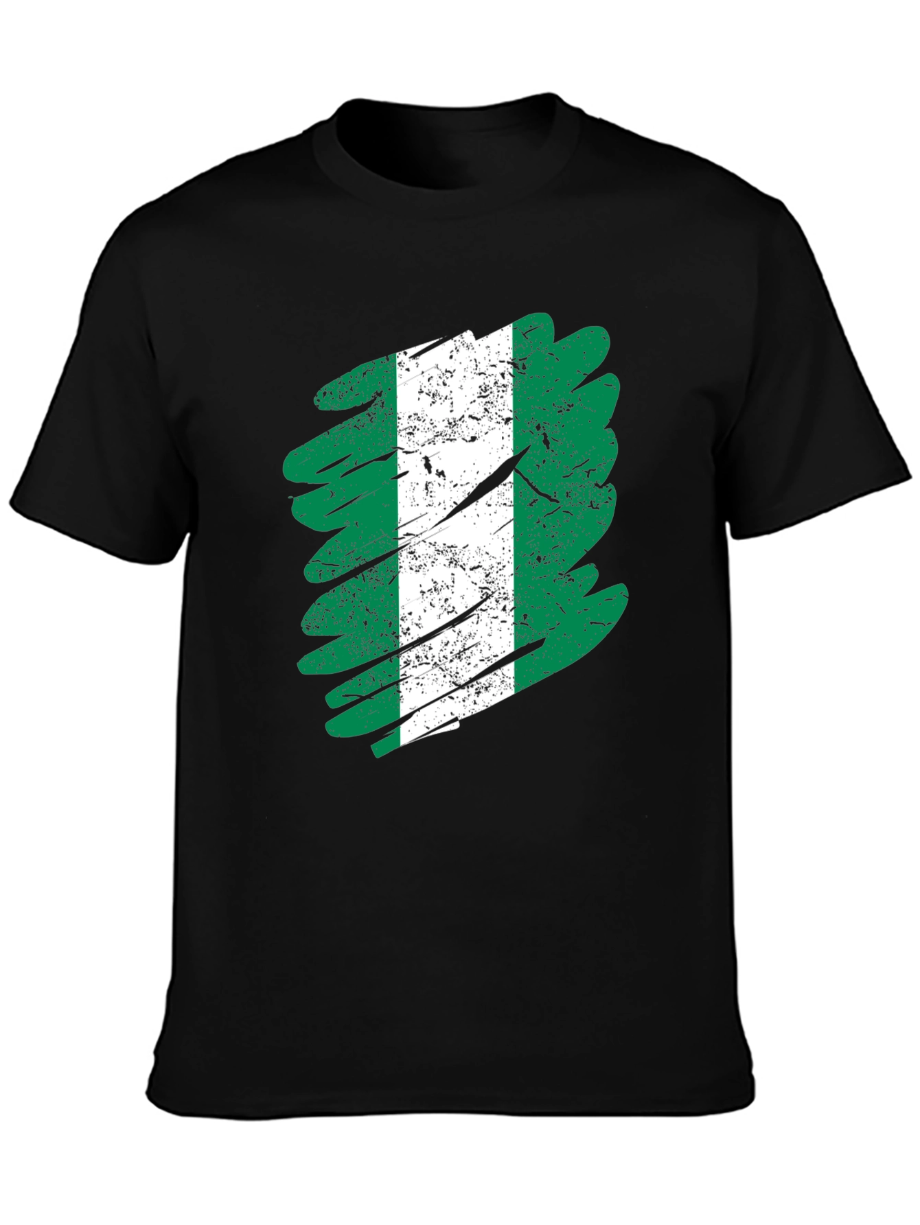 Nigeria Flag Brush Stroke T-Shirt