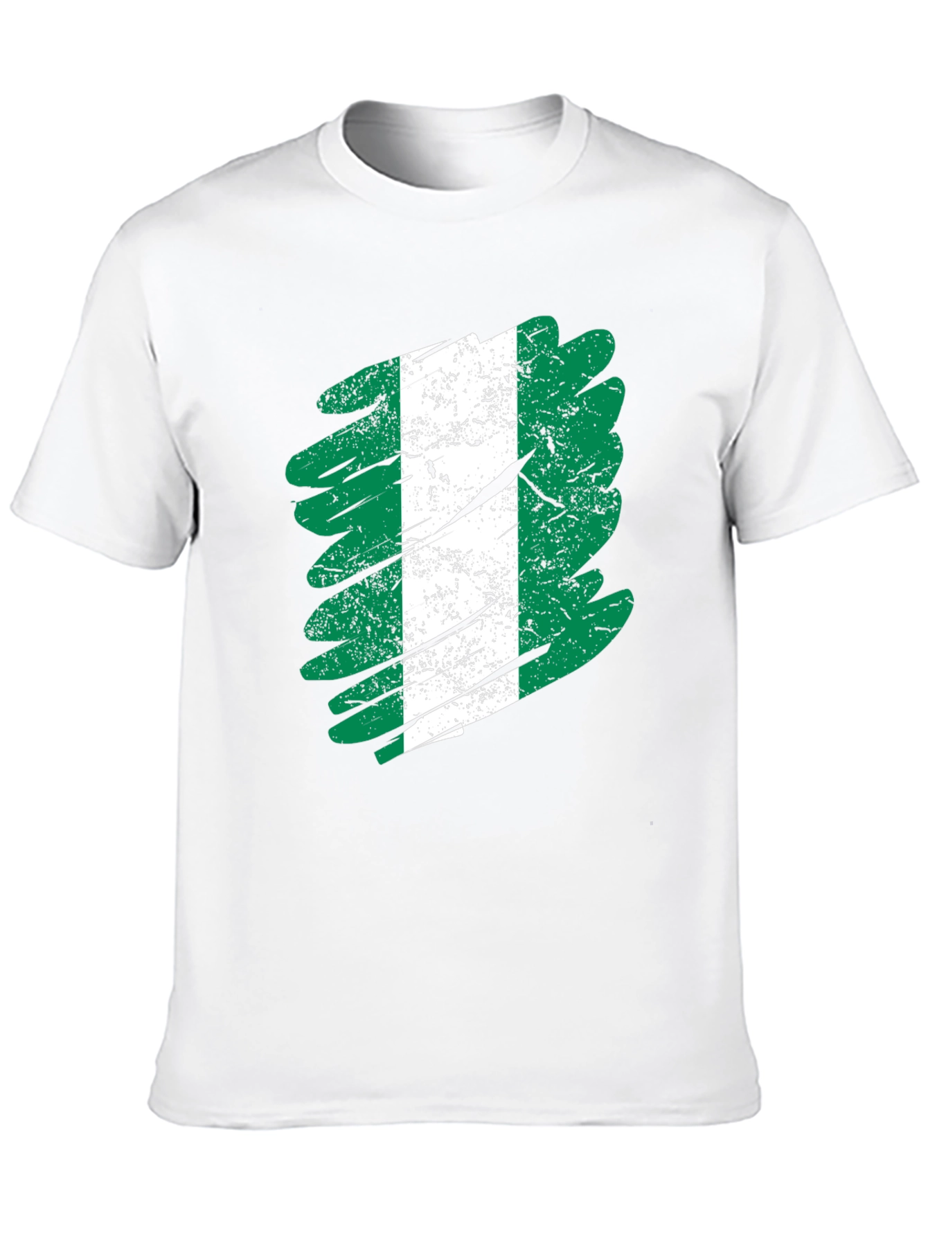 Nigeria Flag Brush Stroke T-Shirt