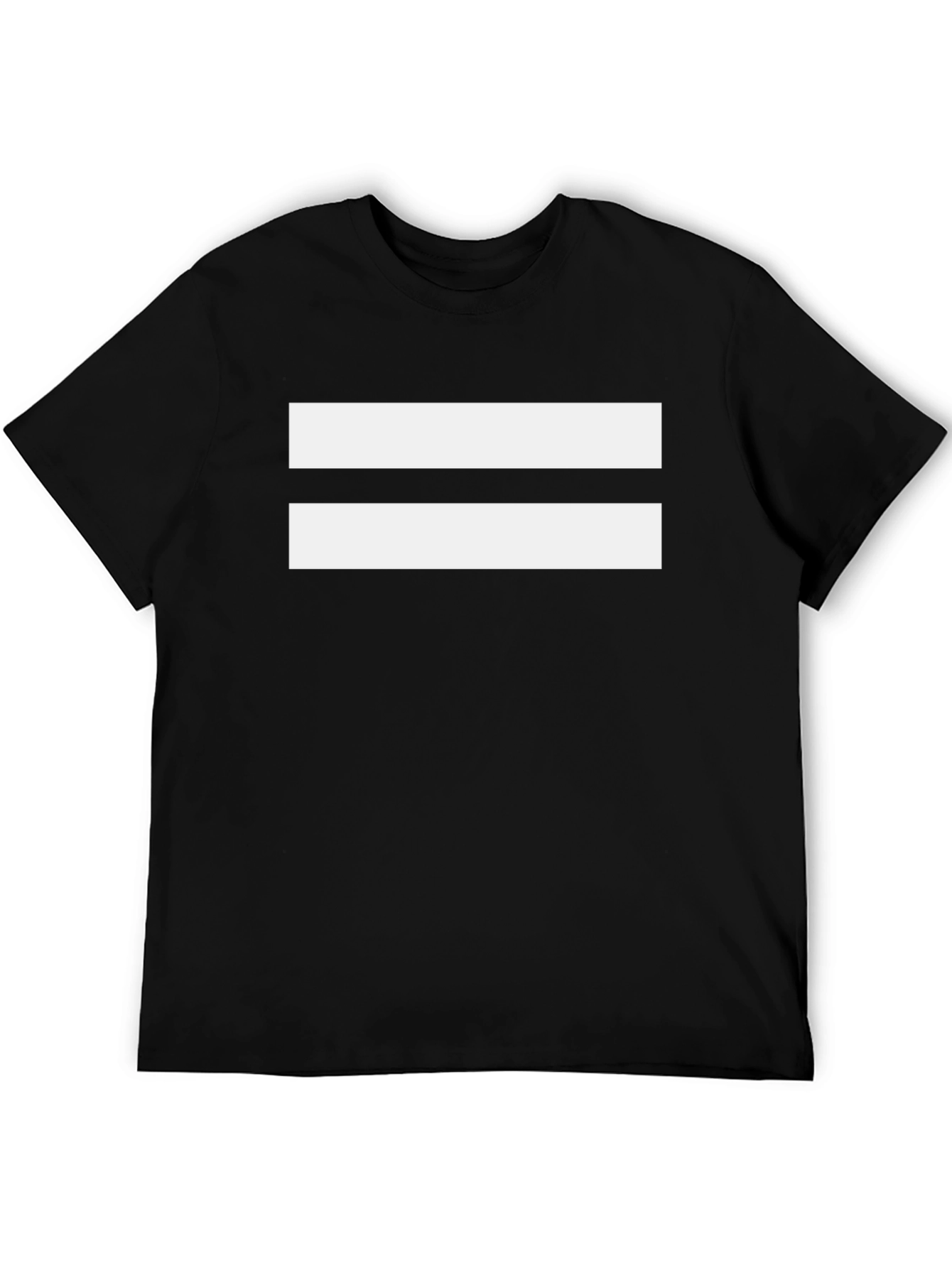 Bold Black T-Shirt with White Equality Symbol