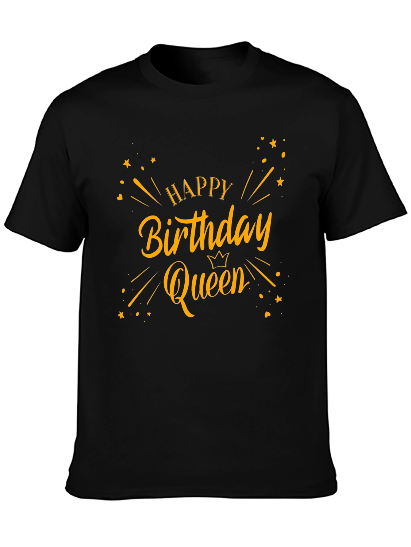Happy Birthday Queen Black T-Shirt