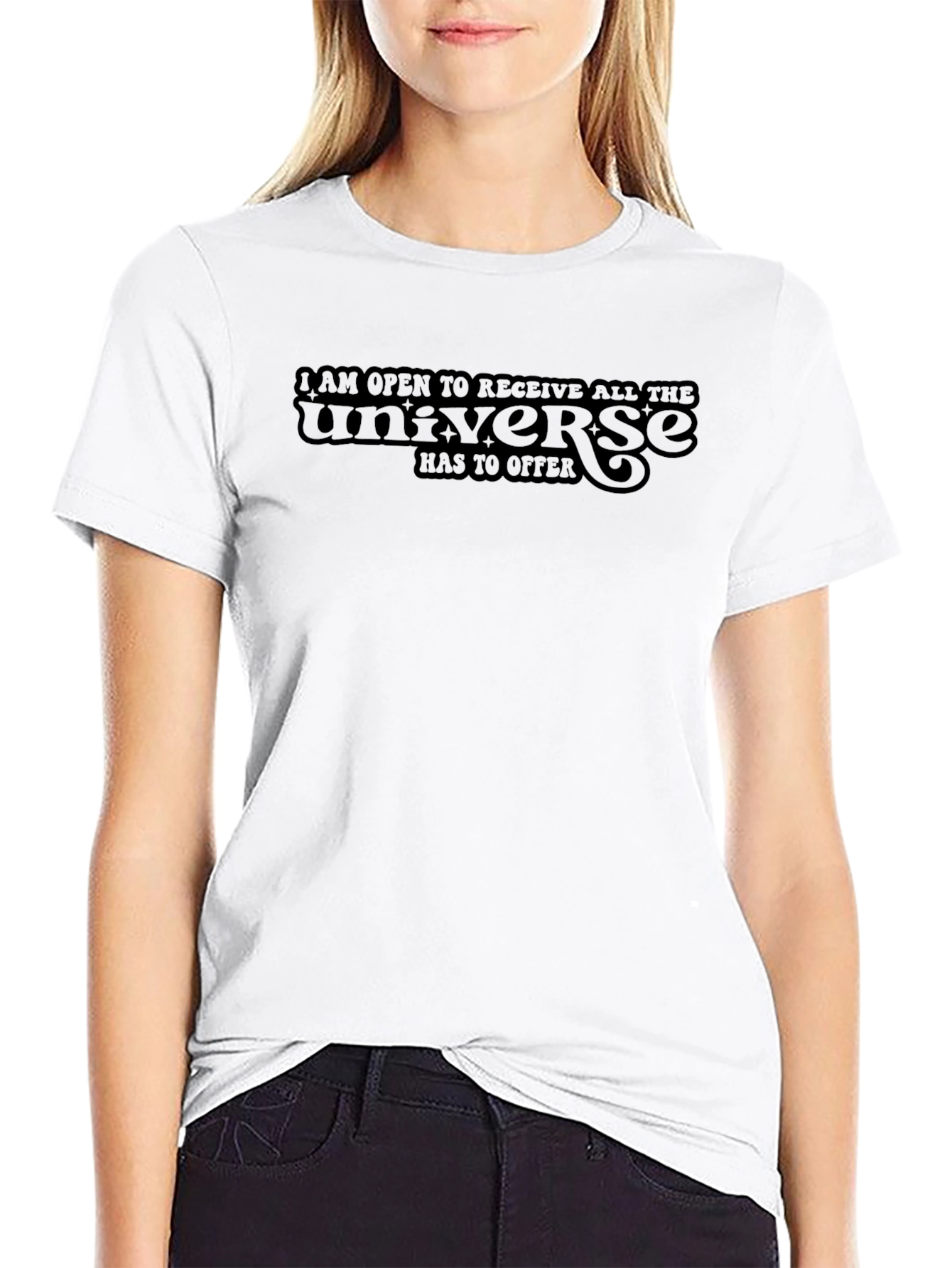 Universe Positive Affirmation Black T-Shirt