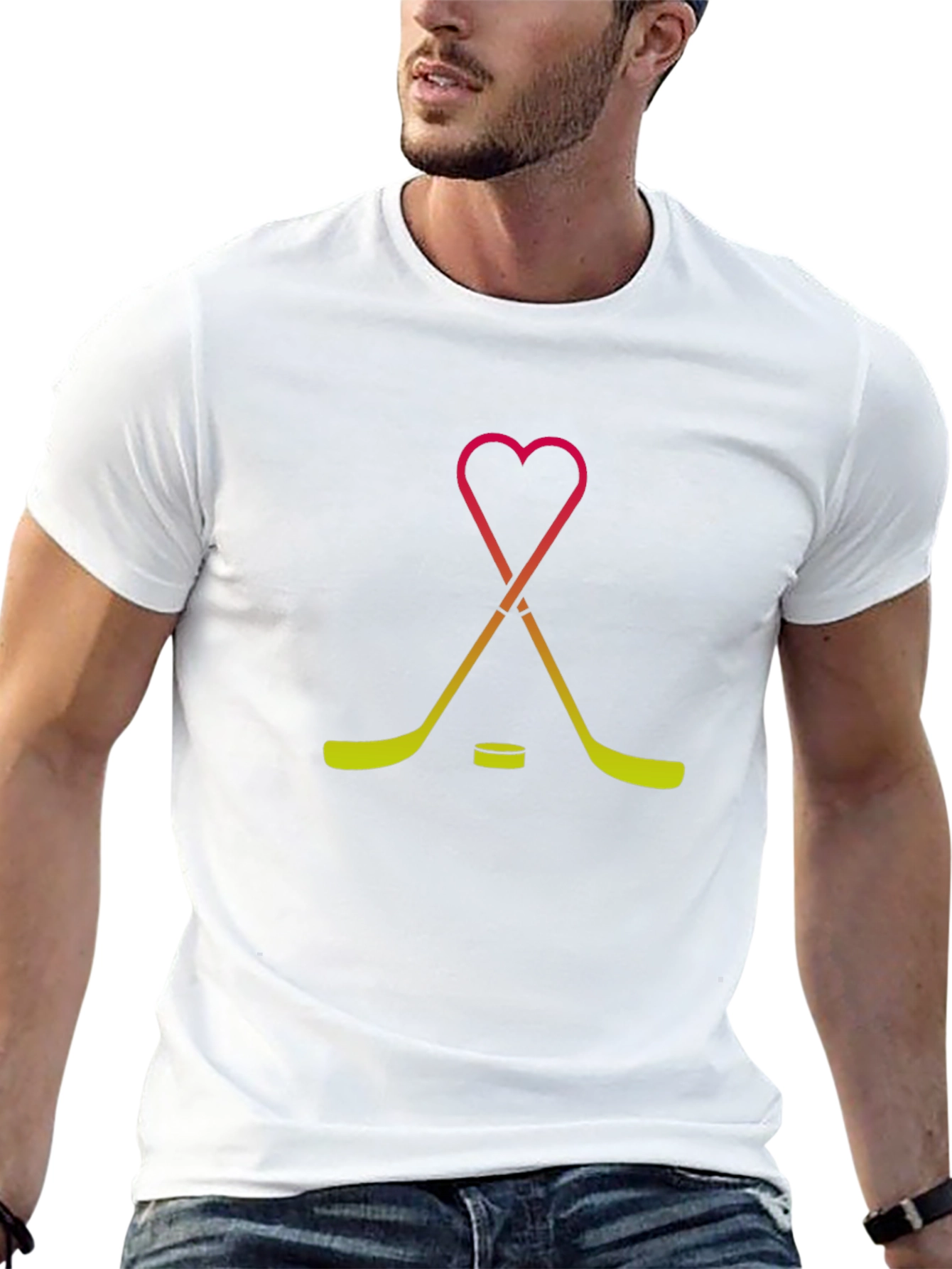 Heart Hockey Sticks Graphic Tee