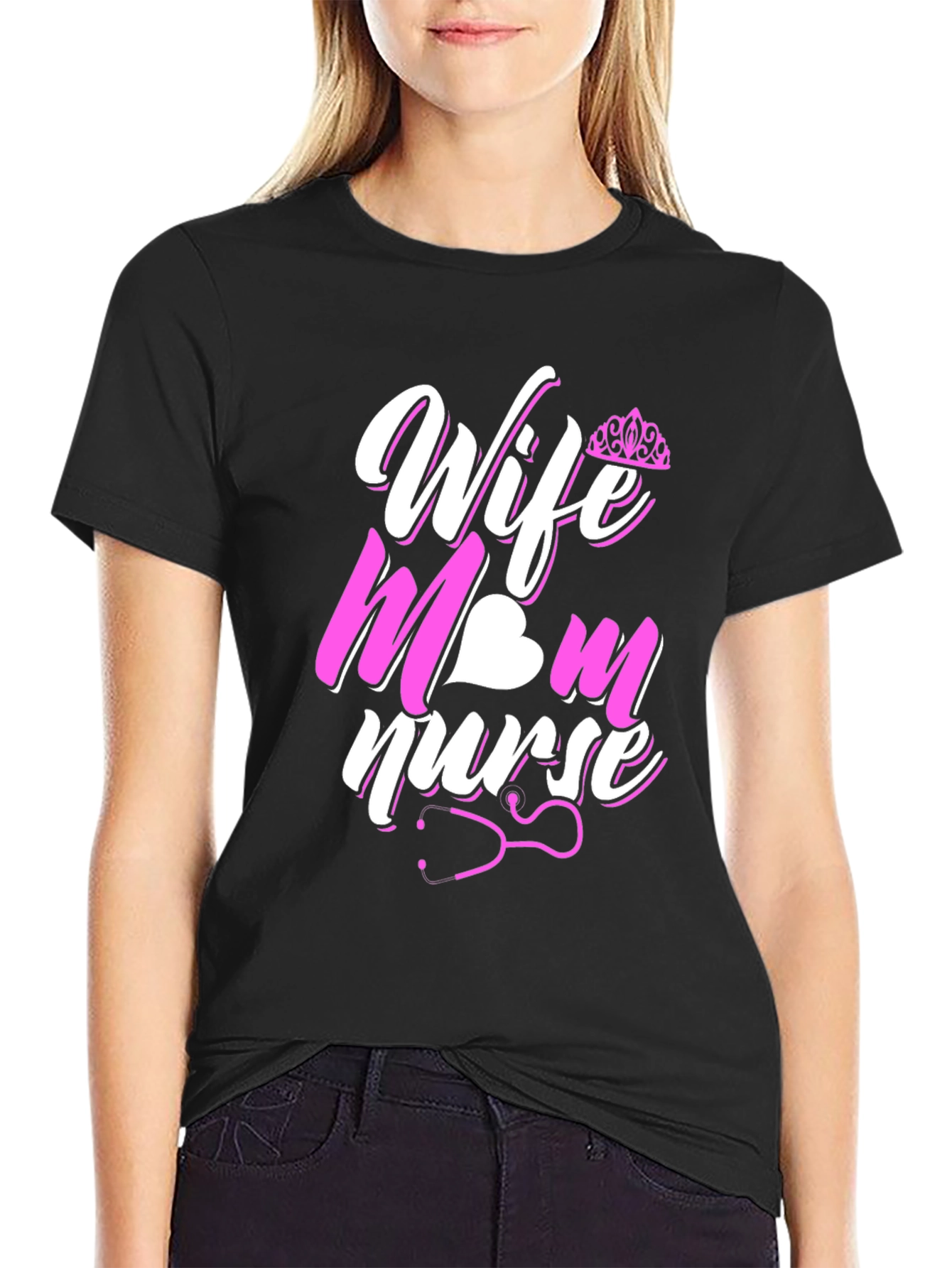 Wife Mom Nurse Graphic T-Shirt