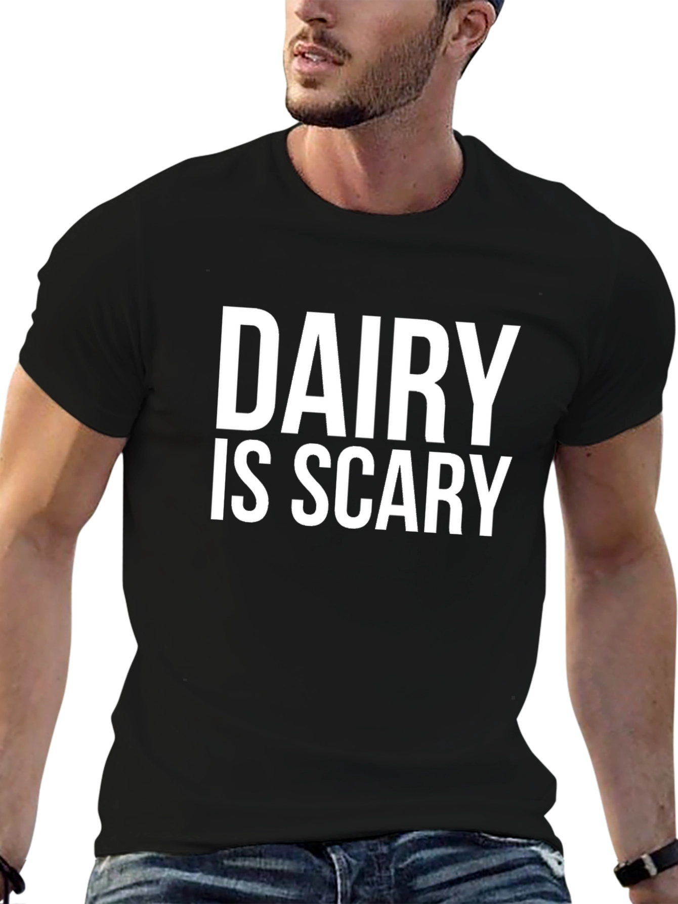 Dairy is Scary Black Graphic Tee