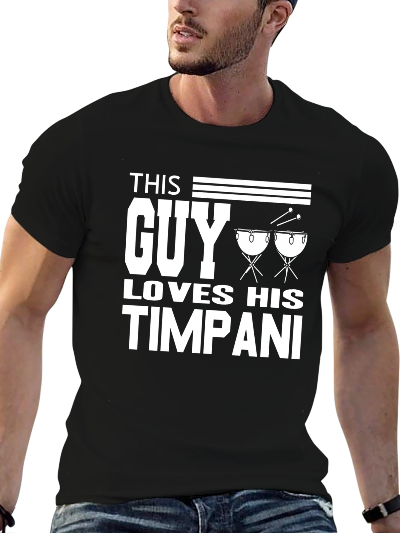 This Guy Loves His Timpani T-Shirt Percussion Music