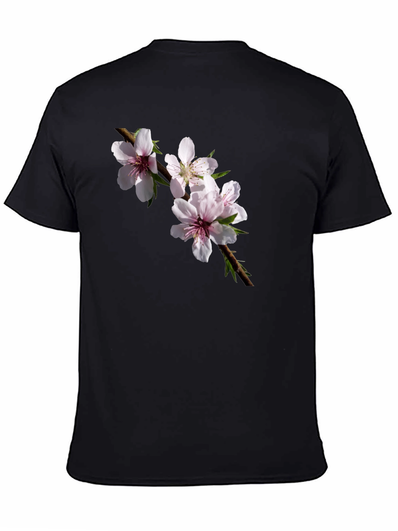 Floral Branch Black T-Shirt