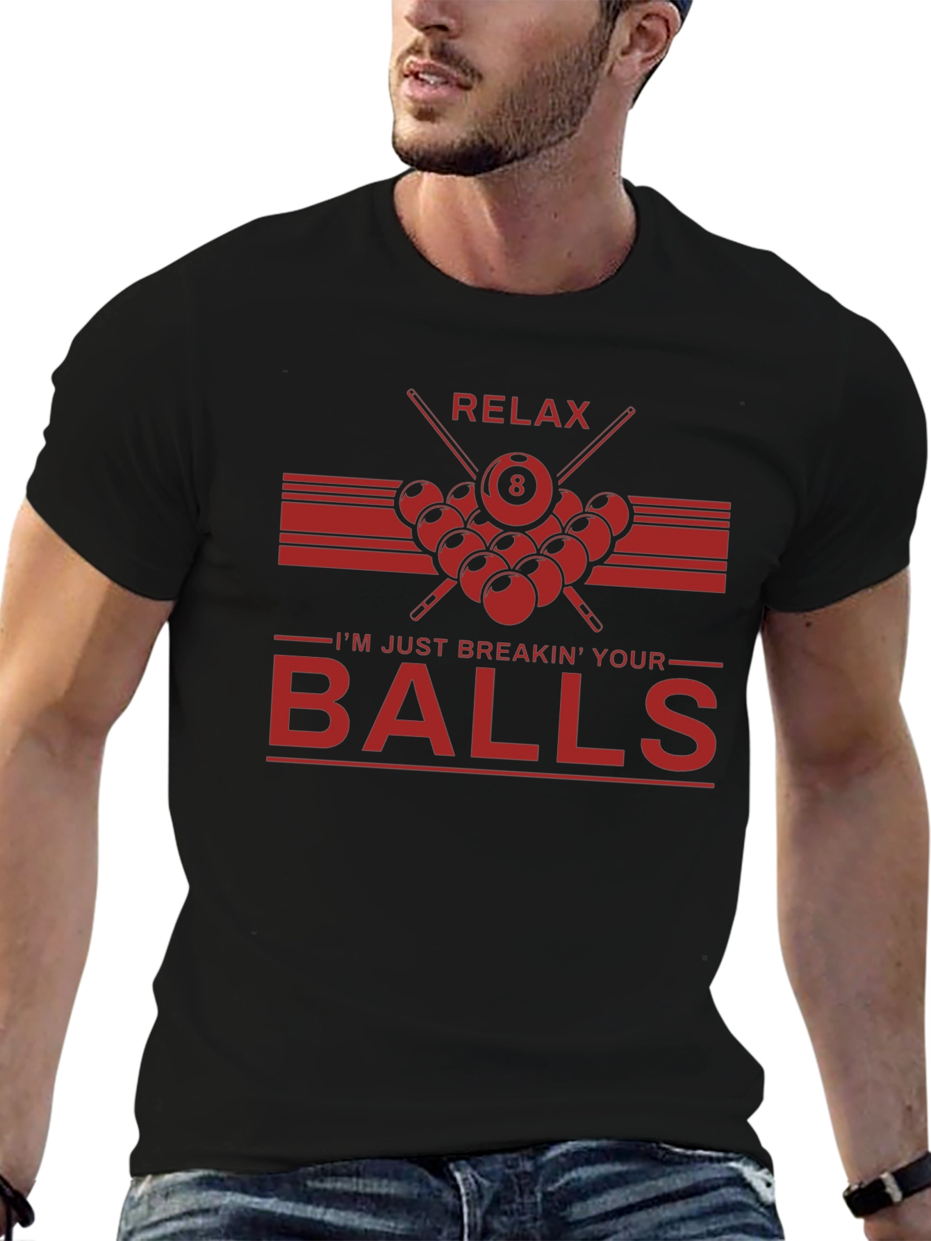 Relax Breakin Balls Graphic Tee - Billiards Shirt