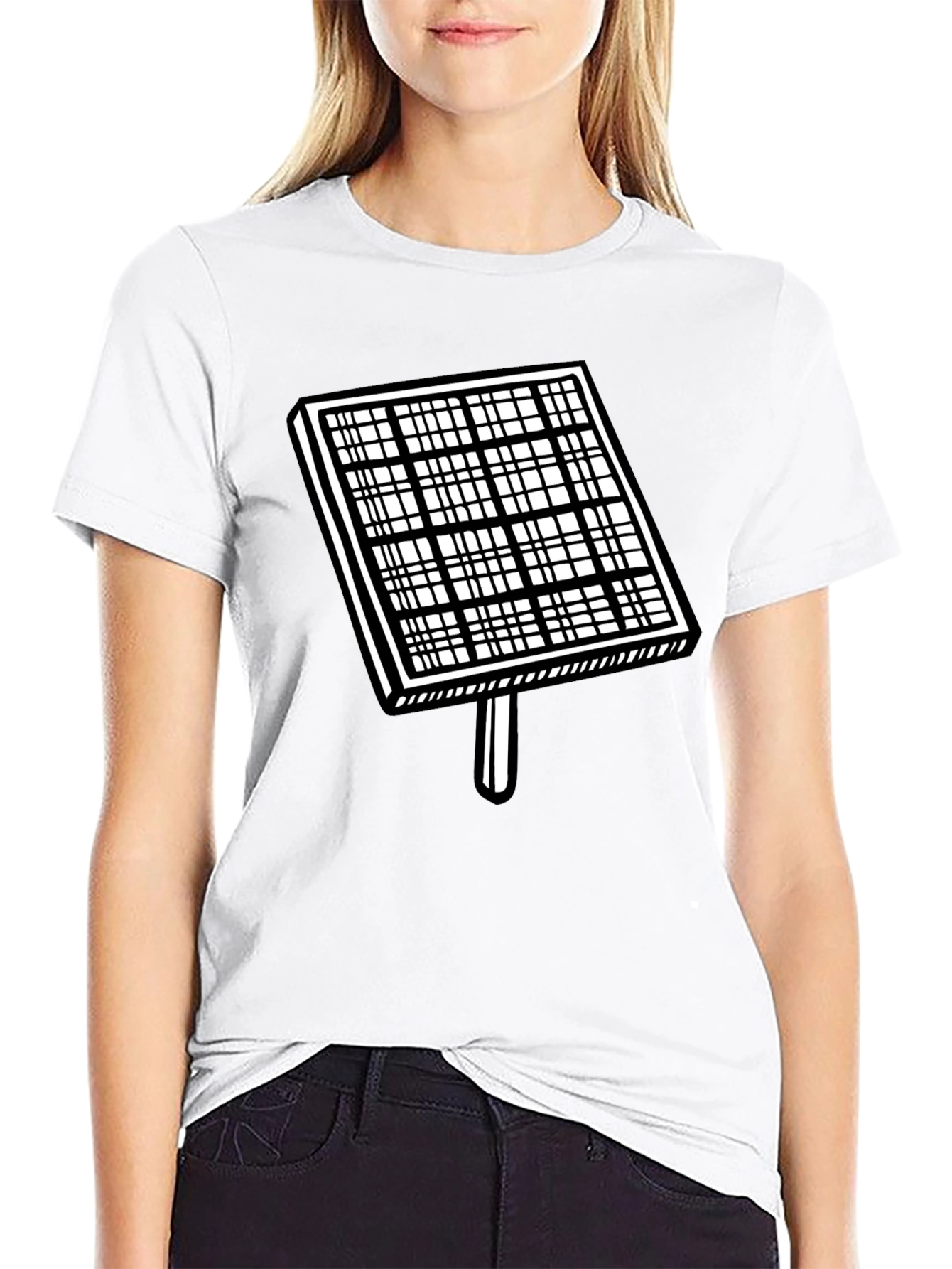 Solar Panel Graphic T-Shirt - Black Cotton Tee