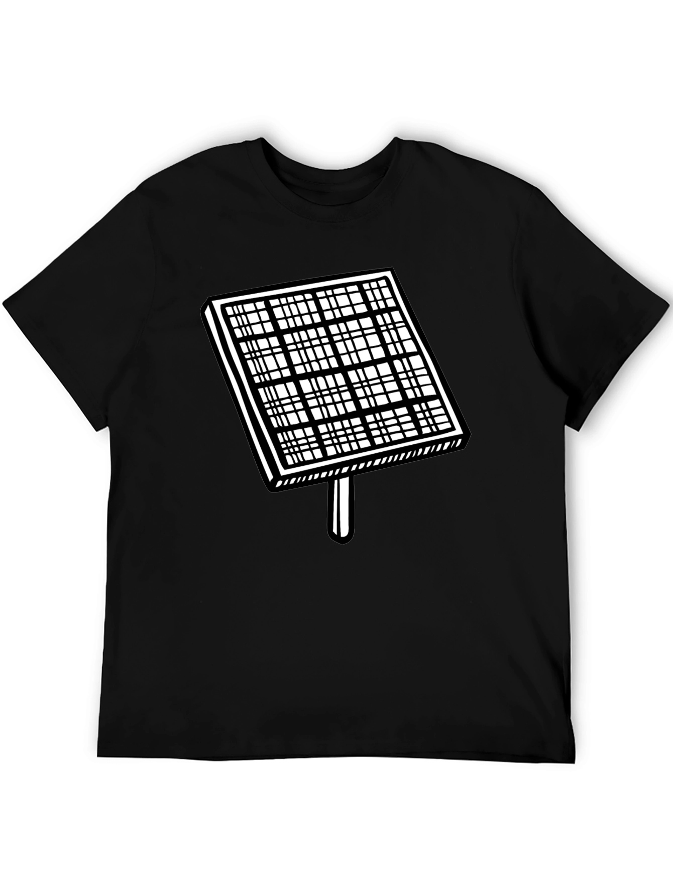Solar Panel Graphic T-Shirt - Black Cotton Tee