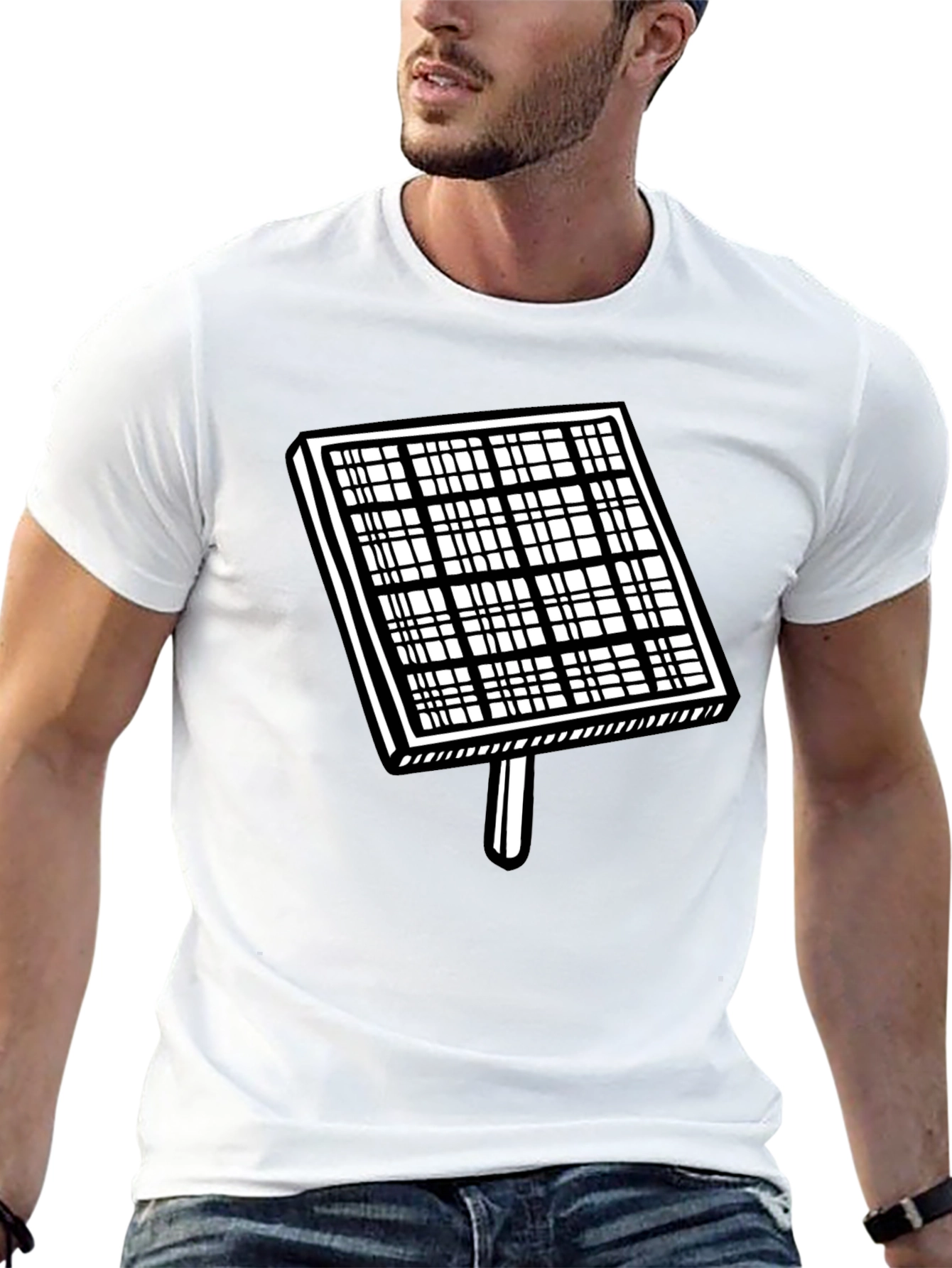 Solar Panel Graphic T-Shirt - Black Cotton Tee