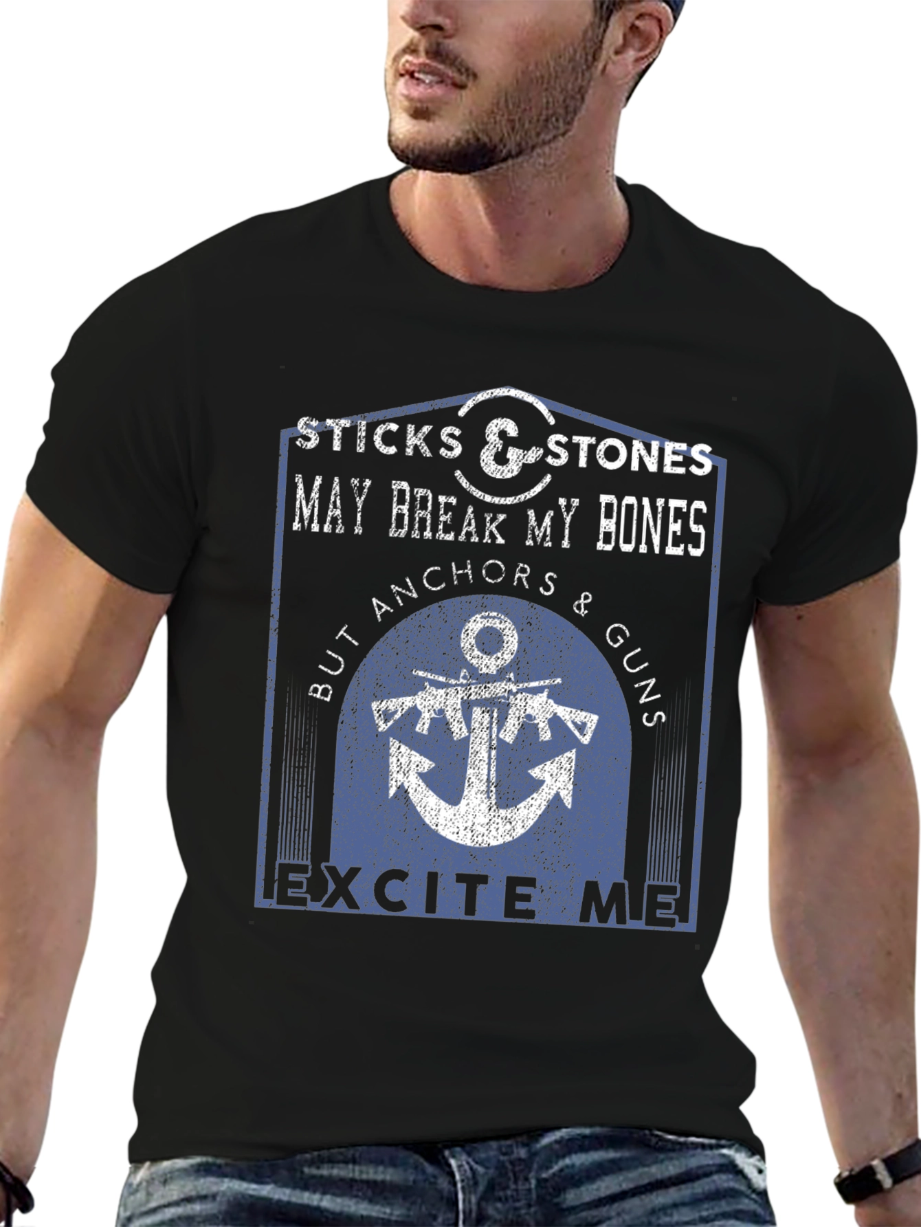 Sticks & Stones Anchor Graphic T-Shirt