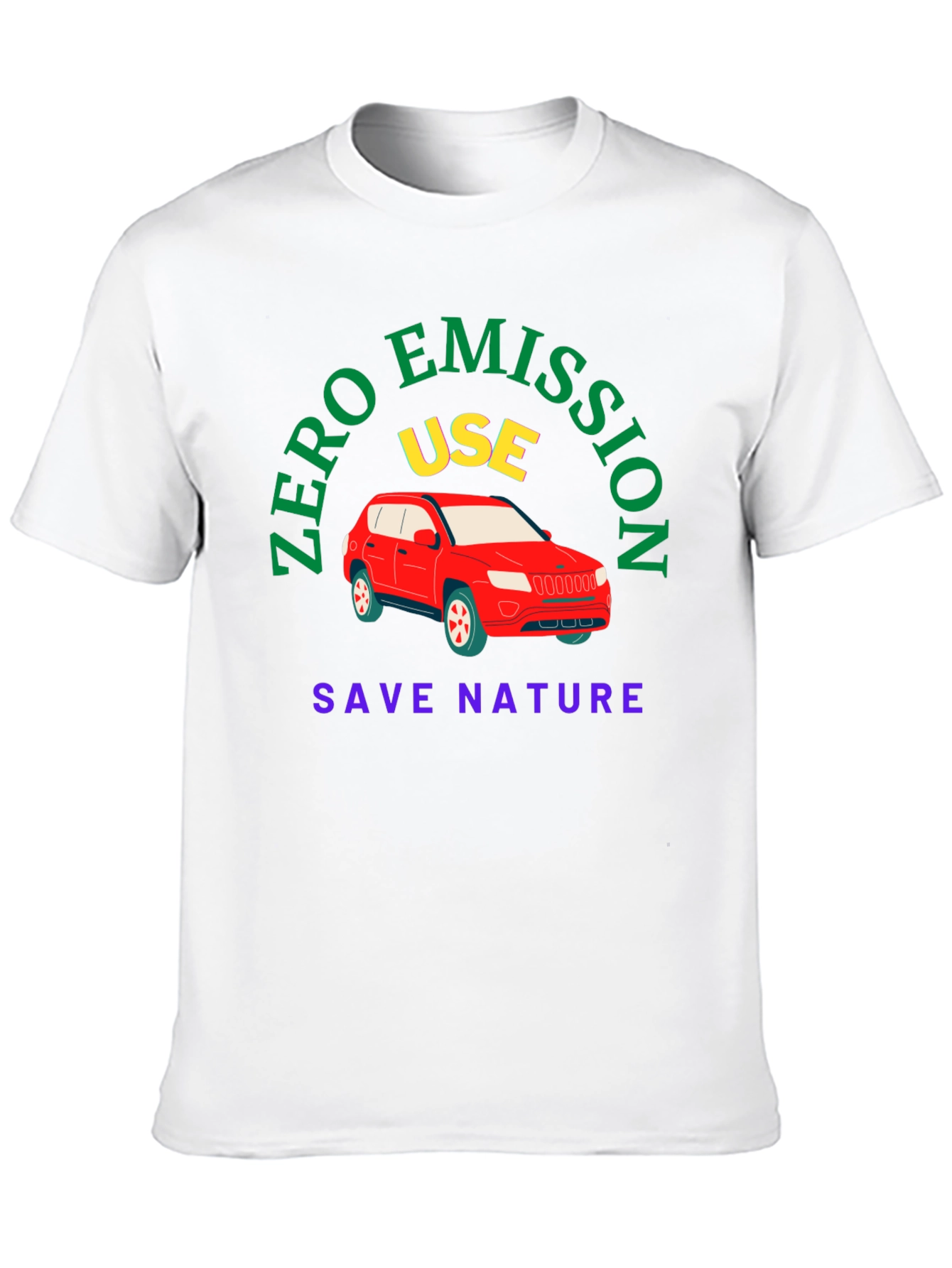 Zero Emission Tee: Save Nature Drive Electric