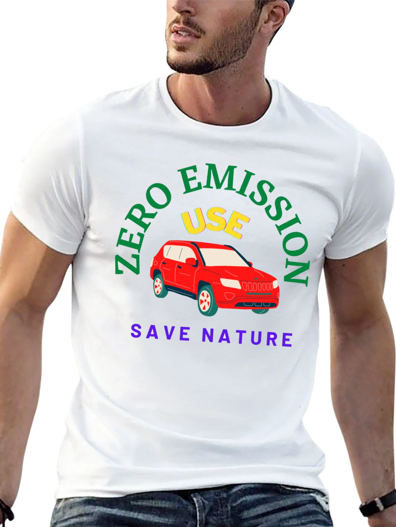 Zero Emission Tee: Save Nature Drive Electric