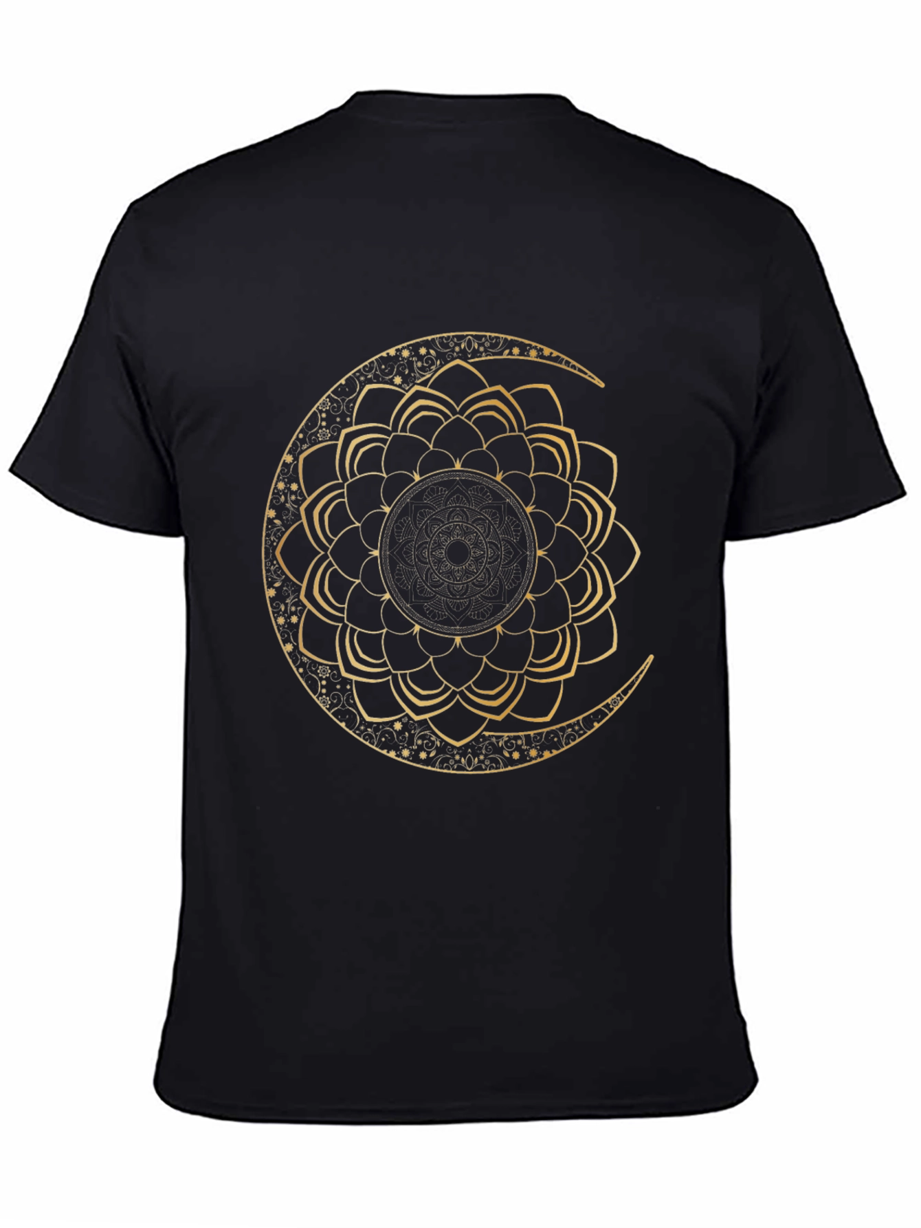 Moon Mandala Graphic Tee - Black