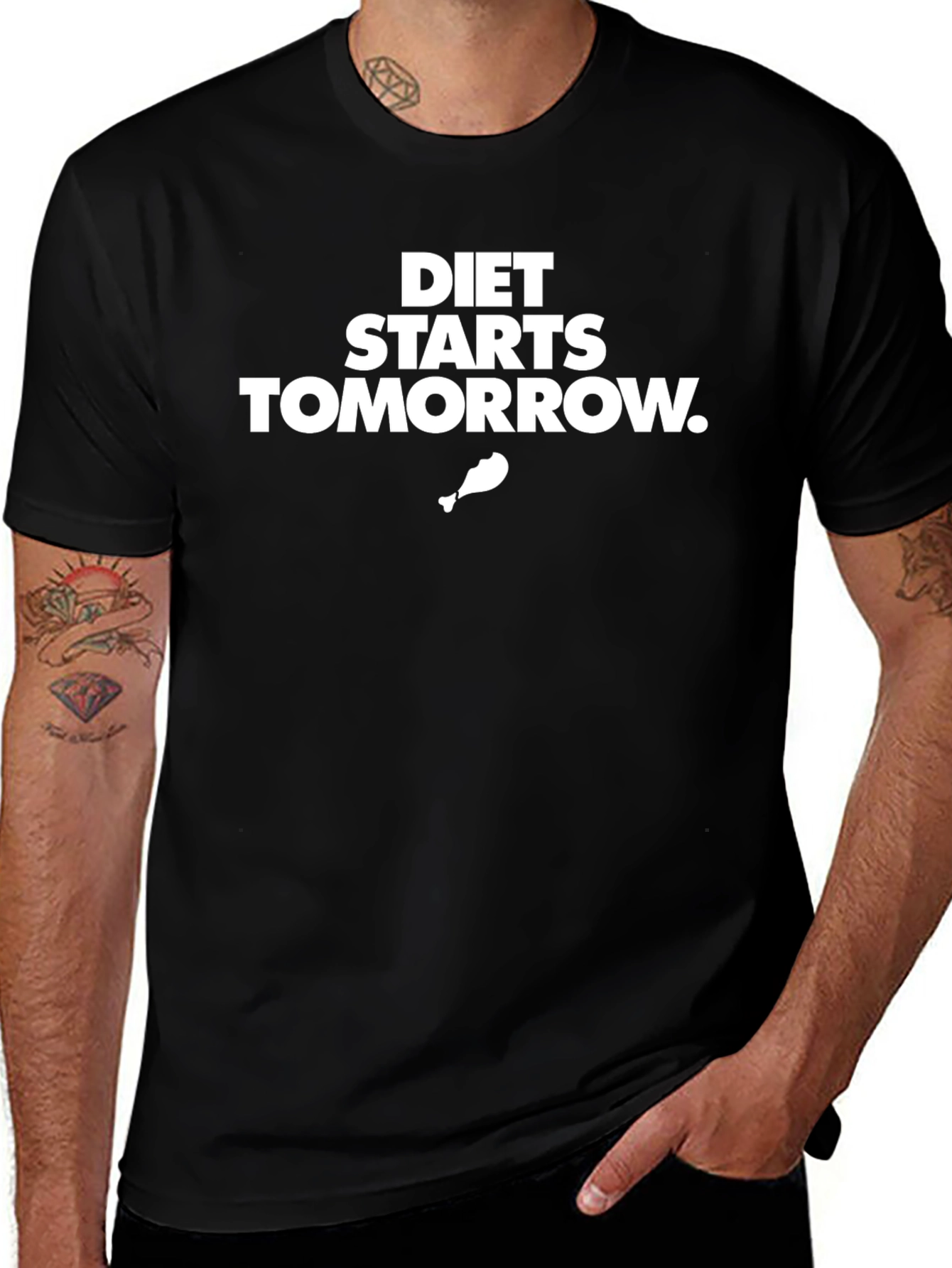 Diet Starts Tomorrow T-Shirt - Funny Foodie Tee