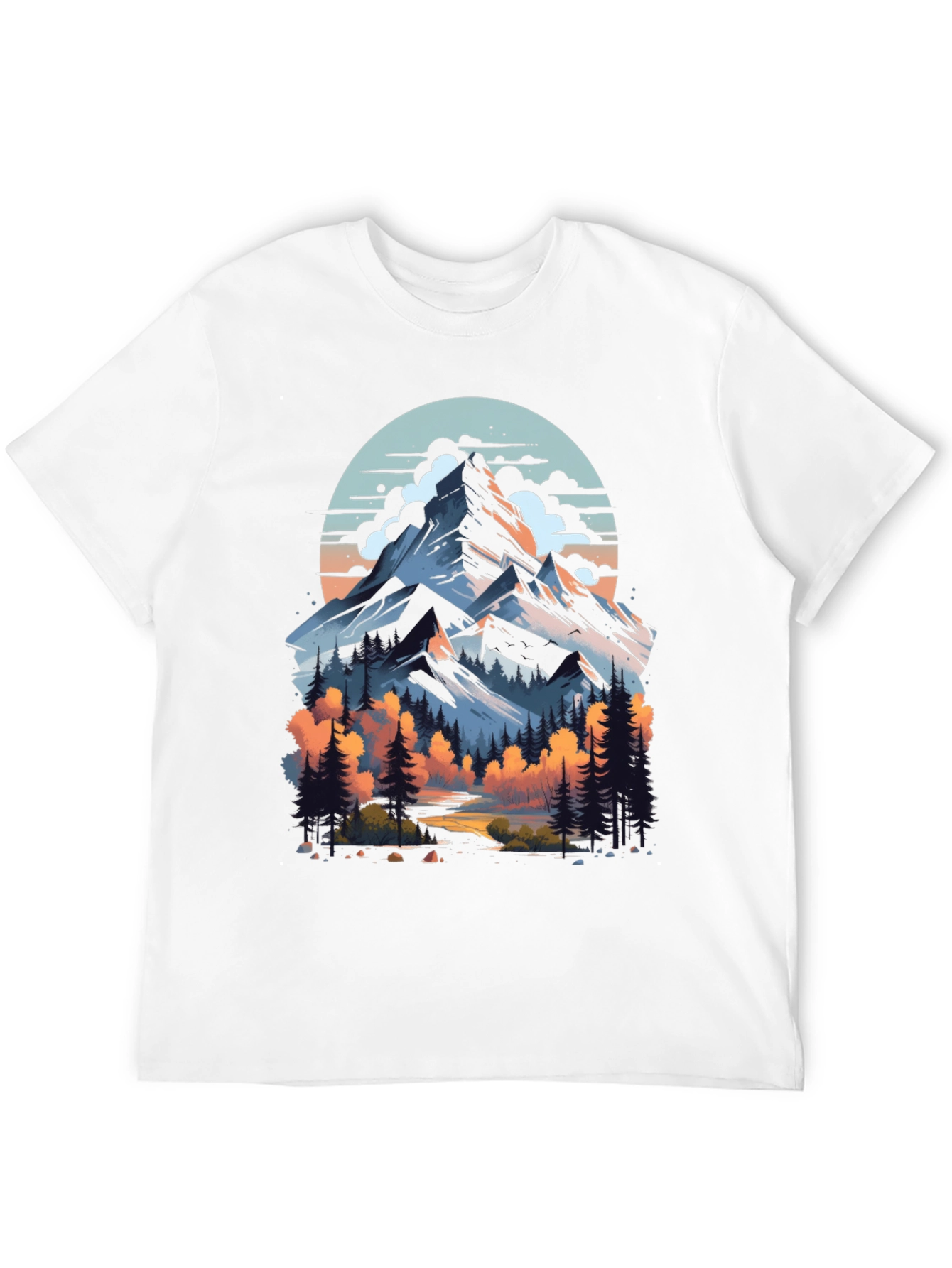 Mountain Peak Graphic Tee - Nature Adventure Shirt