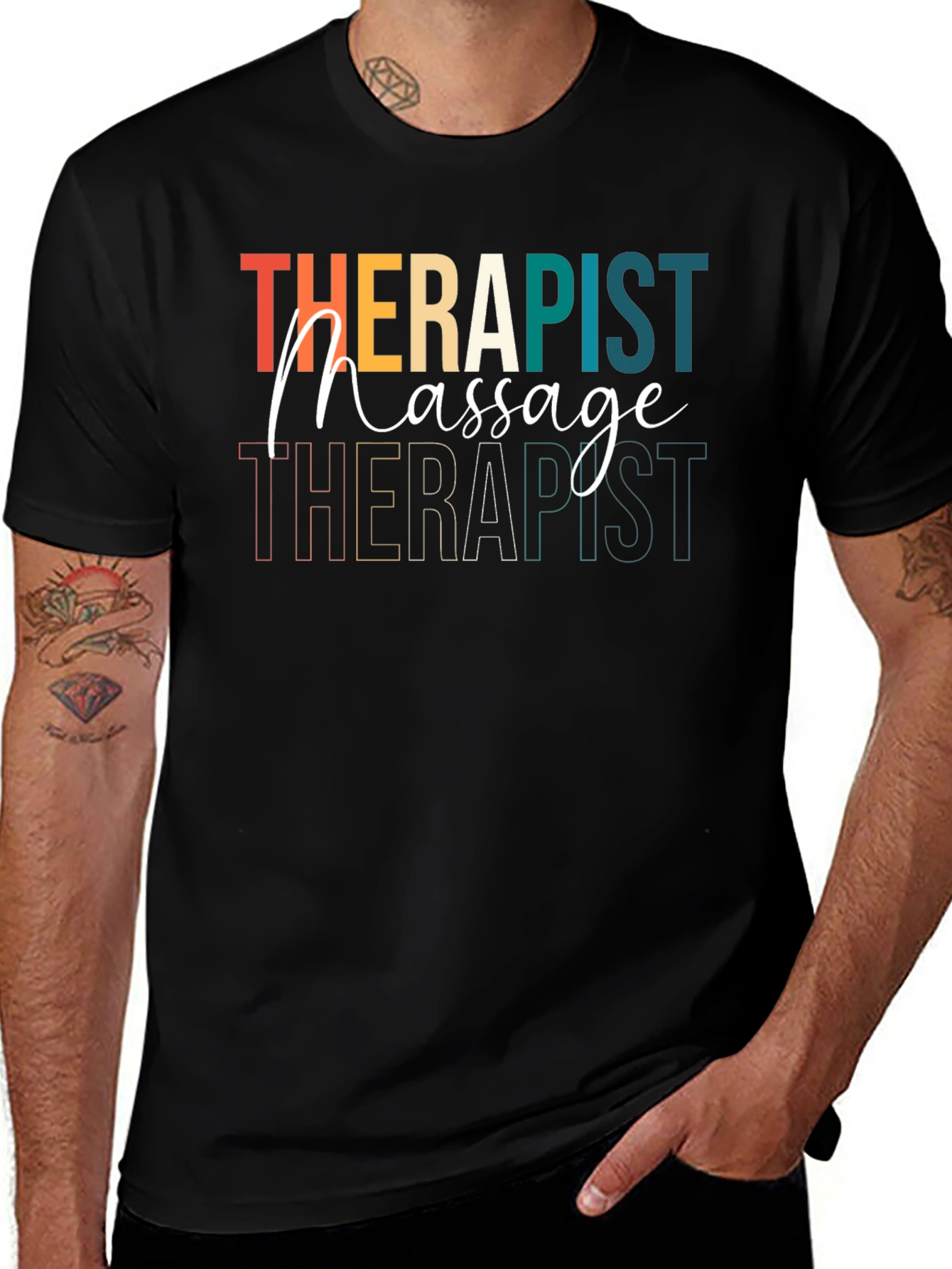 Massage Therapist T-Shirt Retro Design