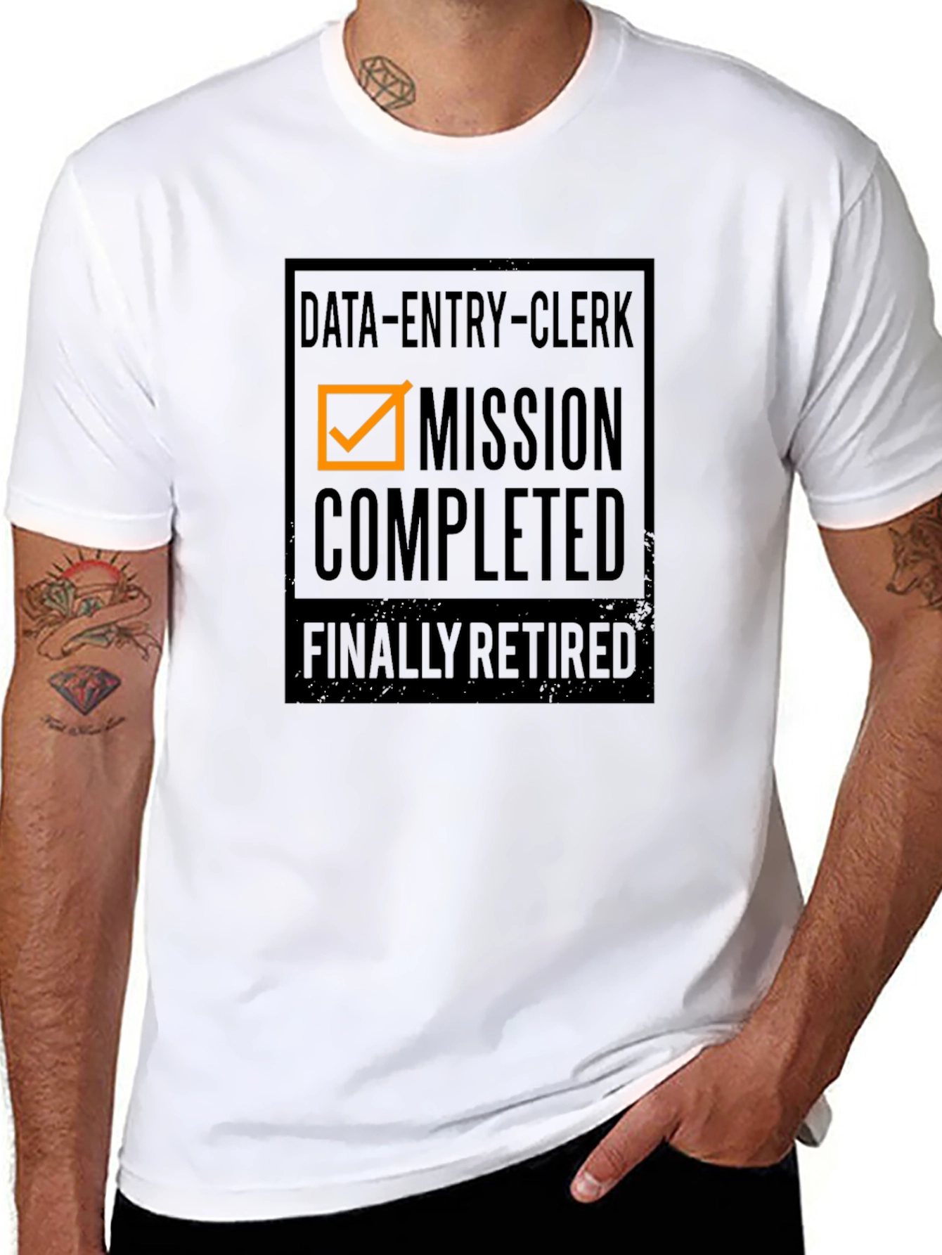 Data Entry Clerk Retirement T-Shirt - Mission Completed
