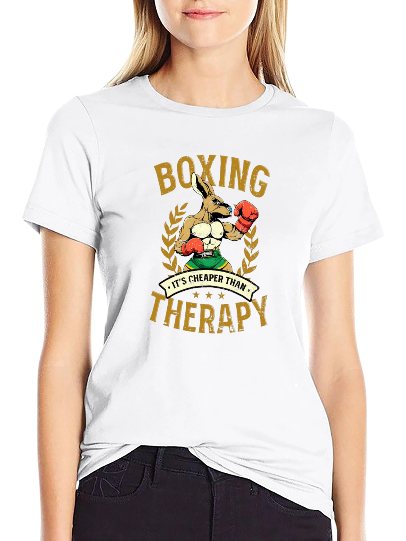Boxing Kangaroo T-Shirt: Cheaper Than Therapy
