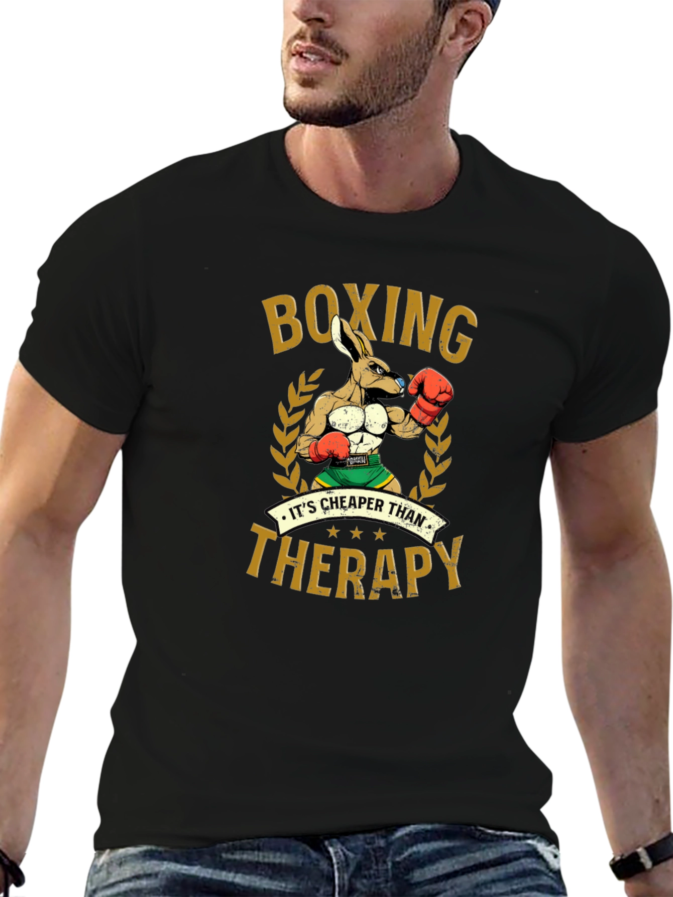Boxing Kangaroo T-Shirt: Cheaper Than Therapy