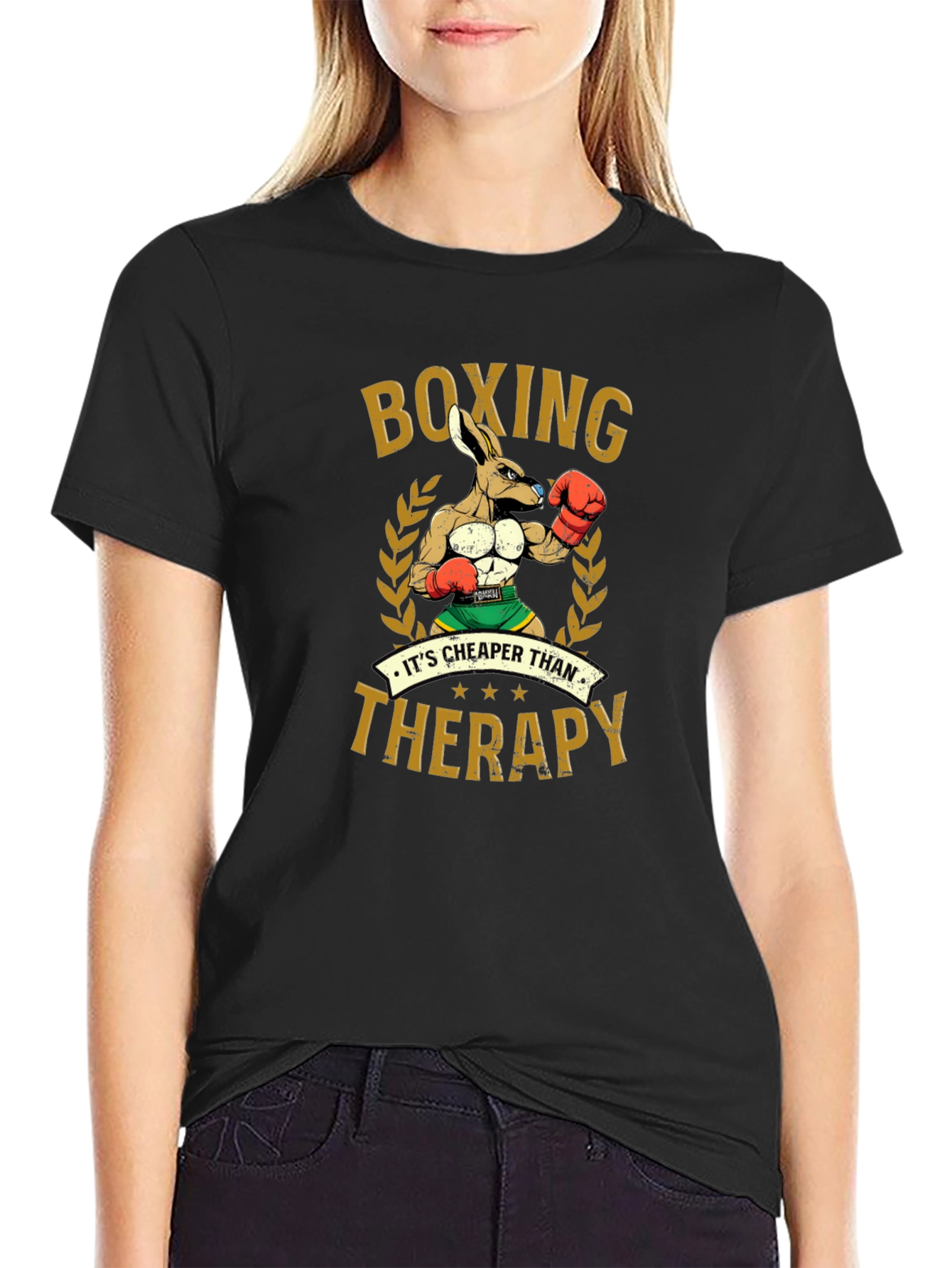 Boxing Kangaroo T-Shirt: Cheaper Than Therapy