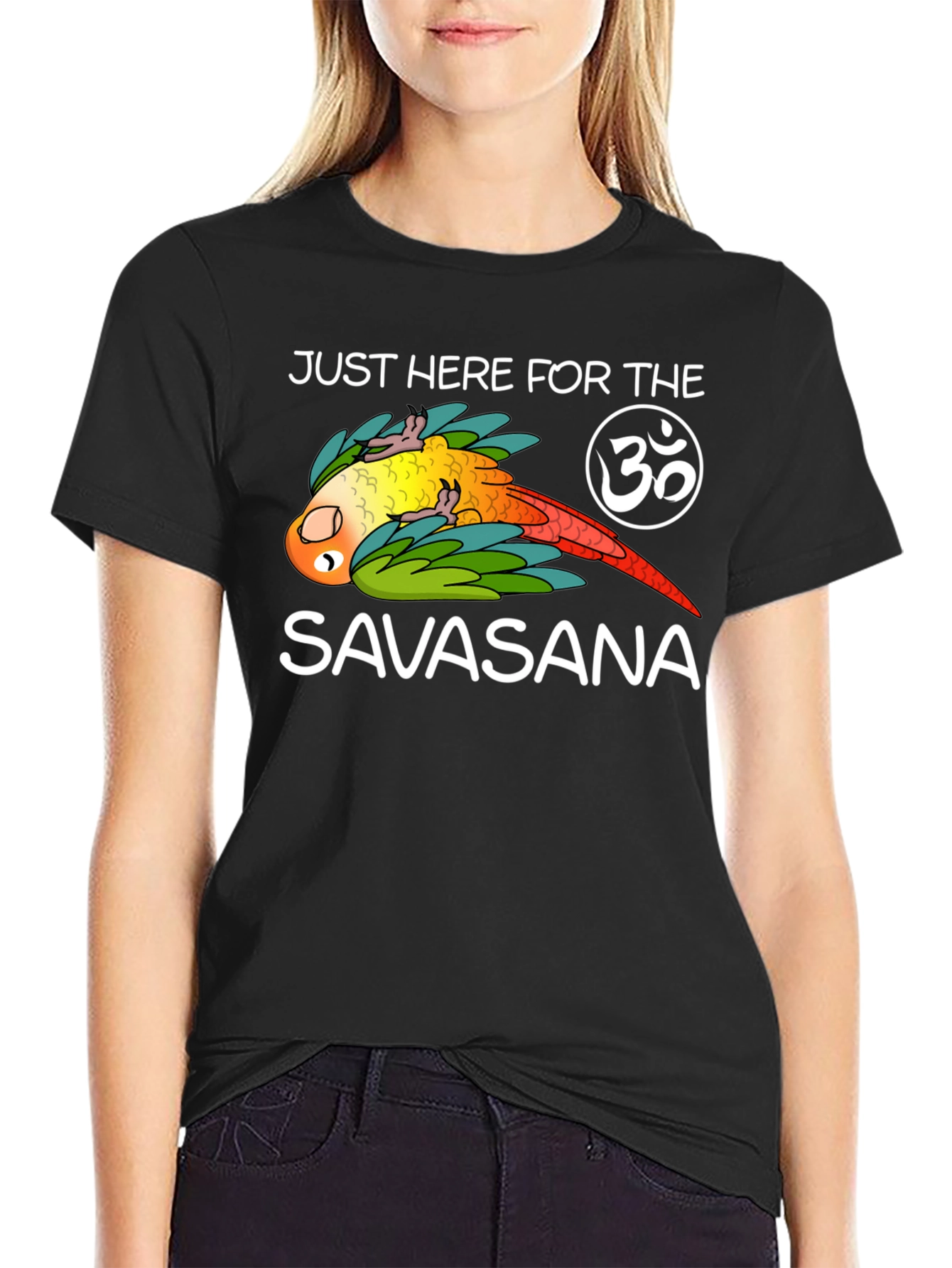 Just Here For Savasana Yoga T-Shirt