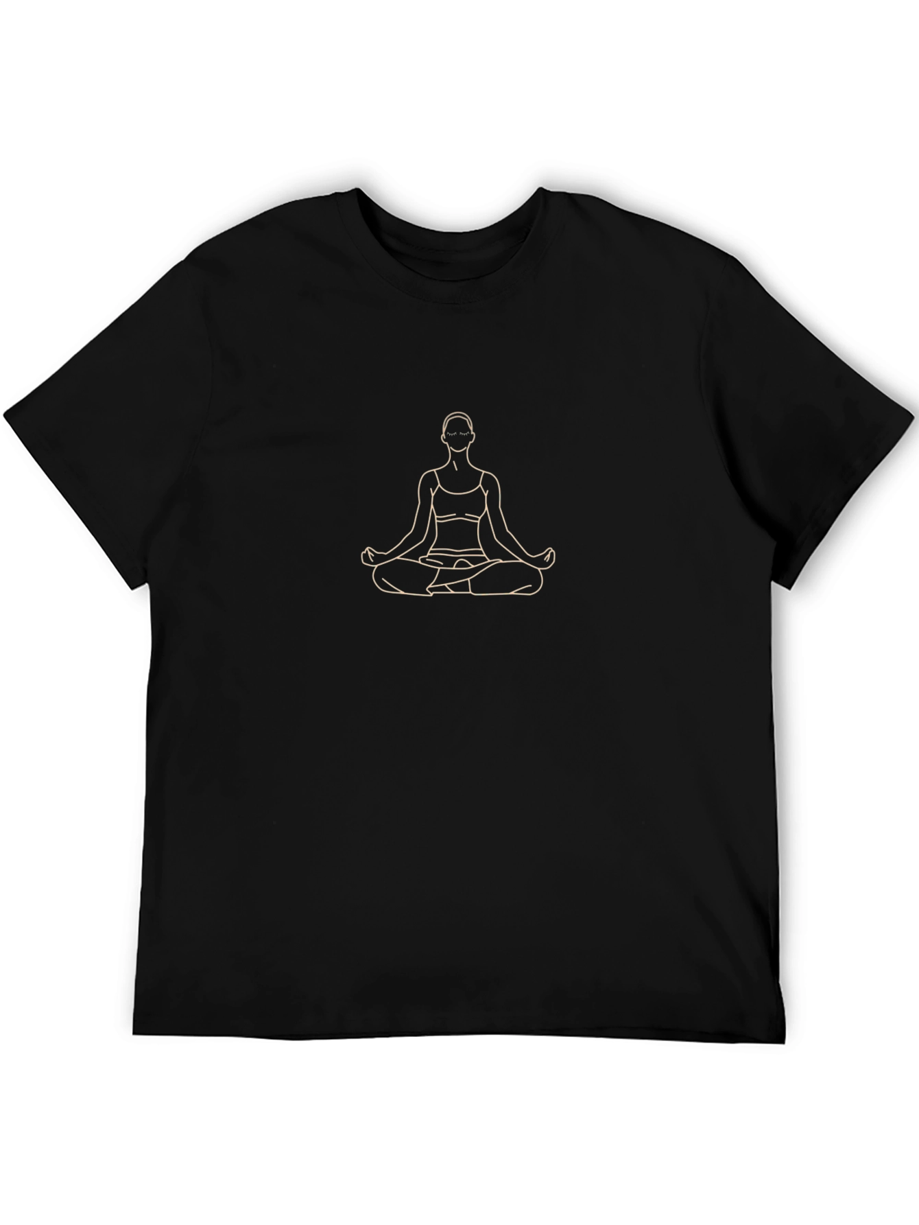 Yoga Pose Graphic Tee - Black Casual Comfort