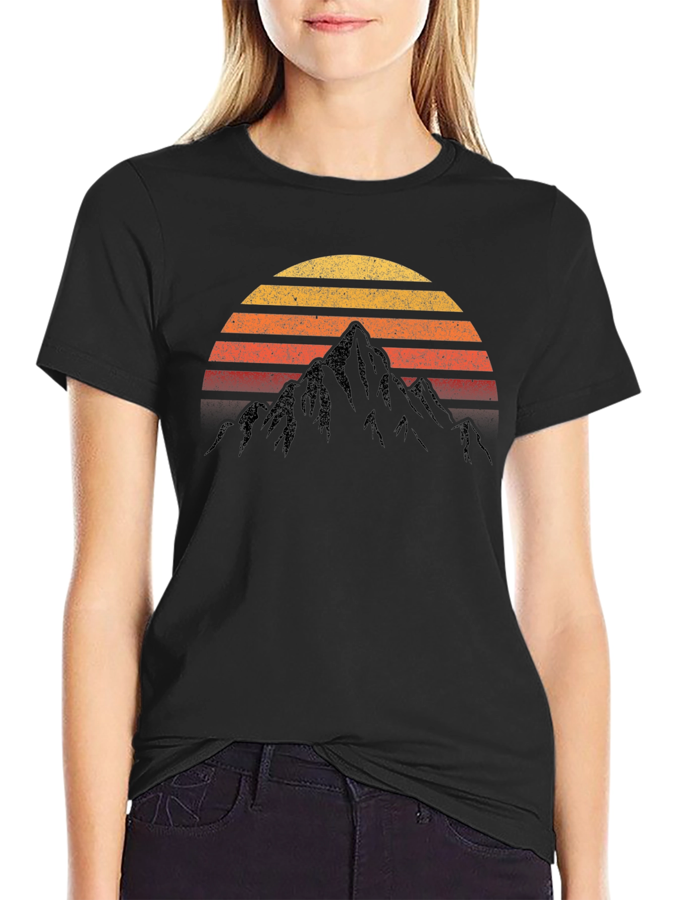 Retro Mountain Sunset T-Shirt