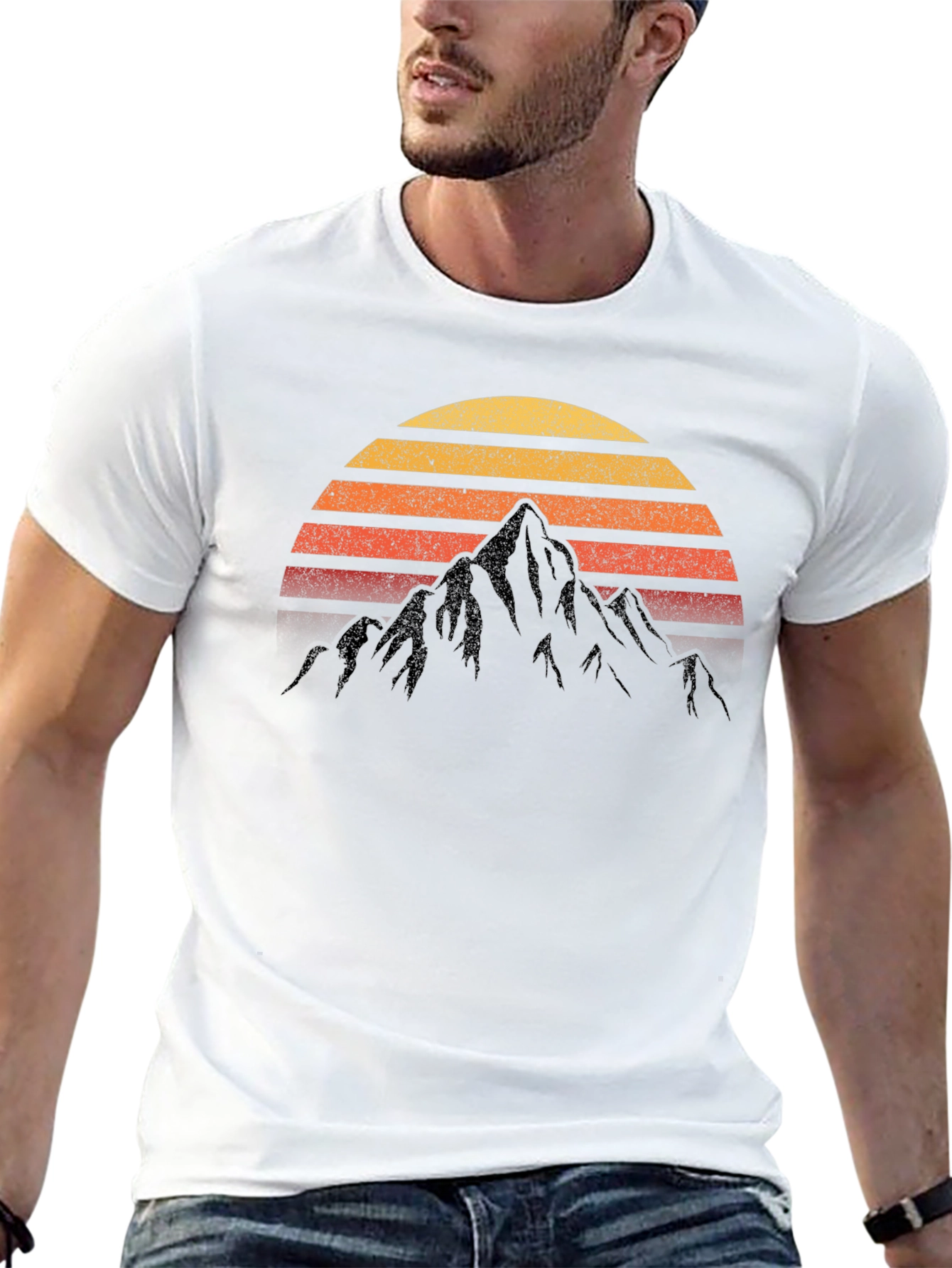 Retro Mountain Sunset T-Shirt