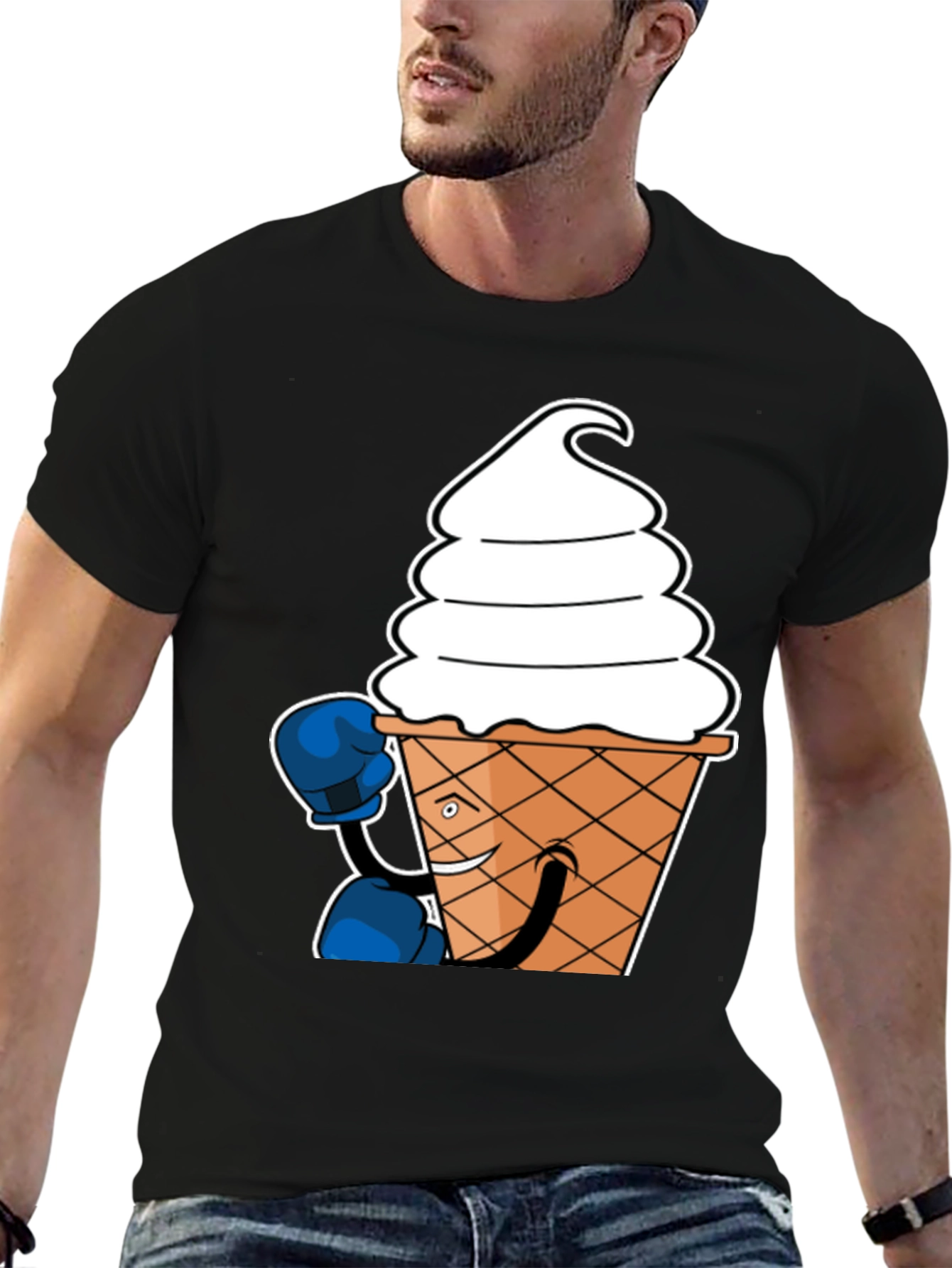 Ice Cream Boxer Graphic T-Shirt