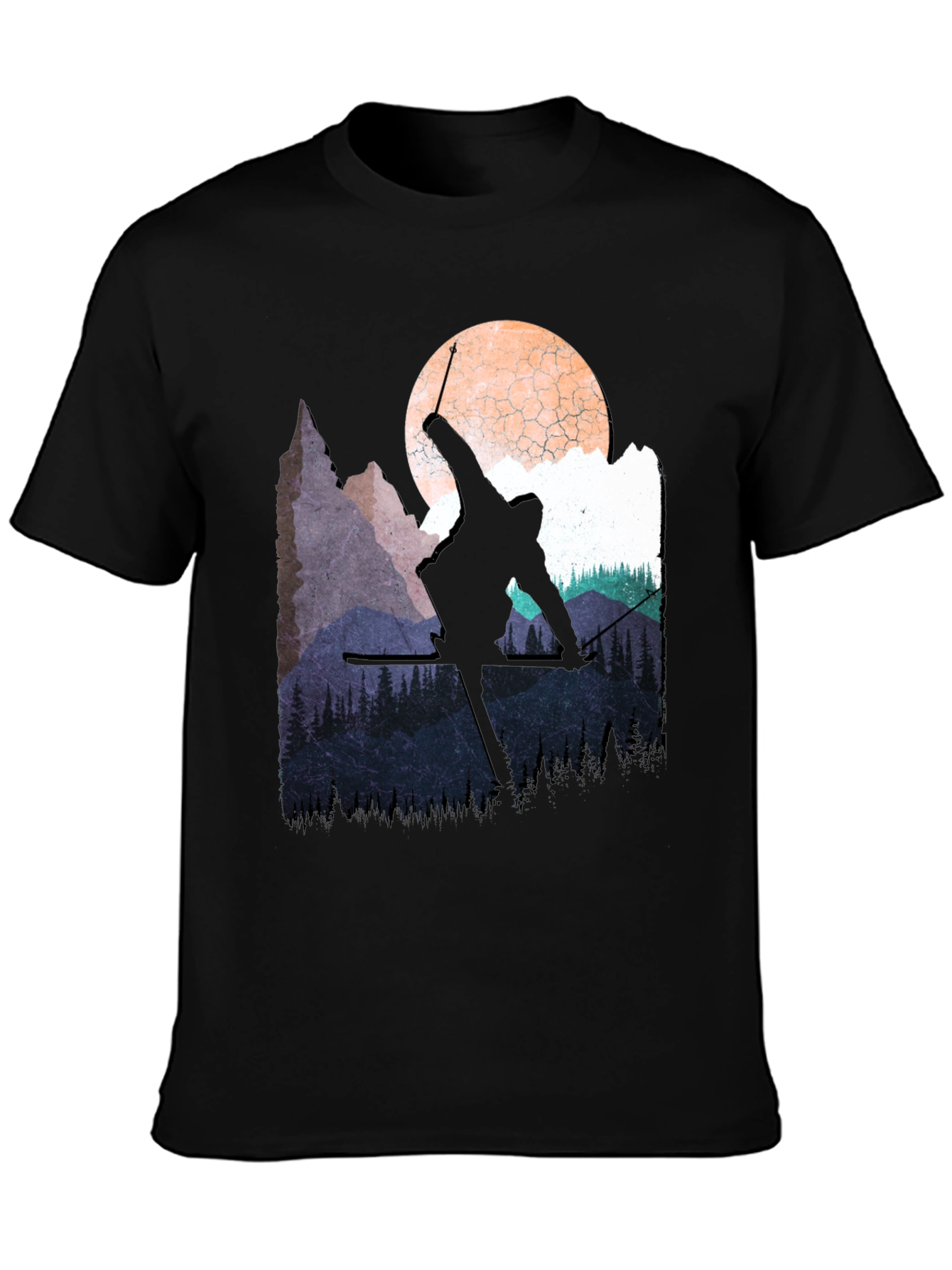 Skiing Silhouette T-Shirt