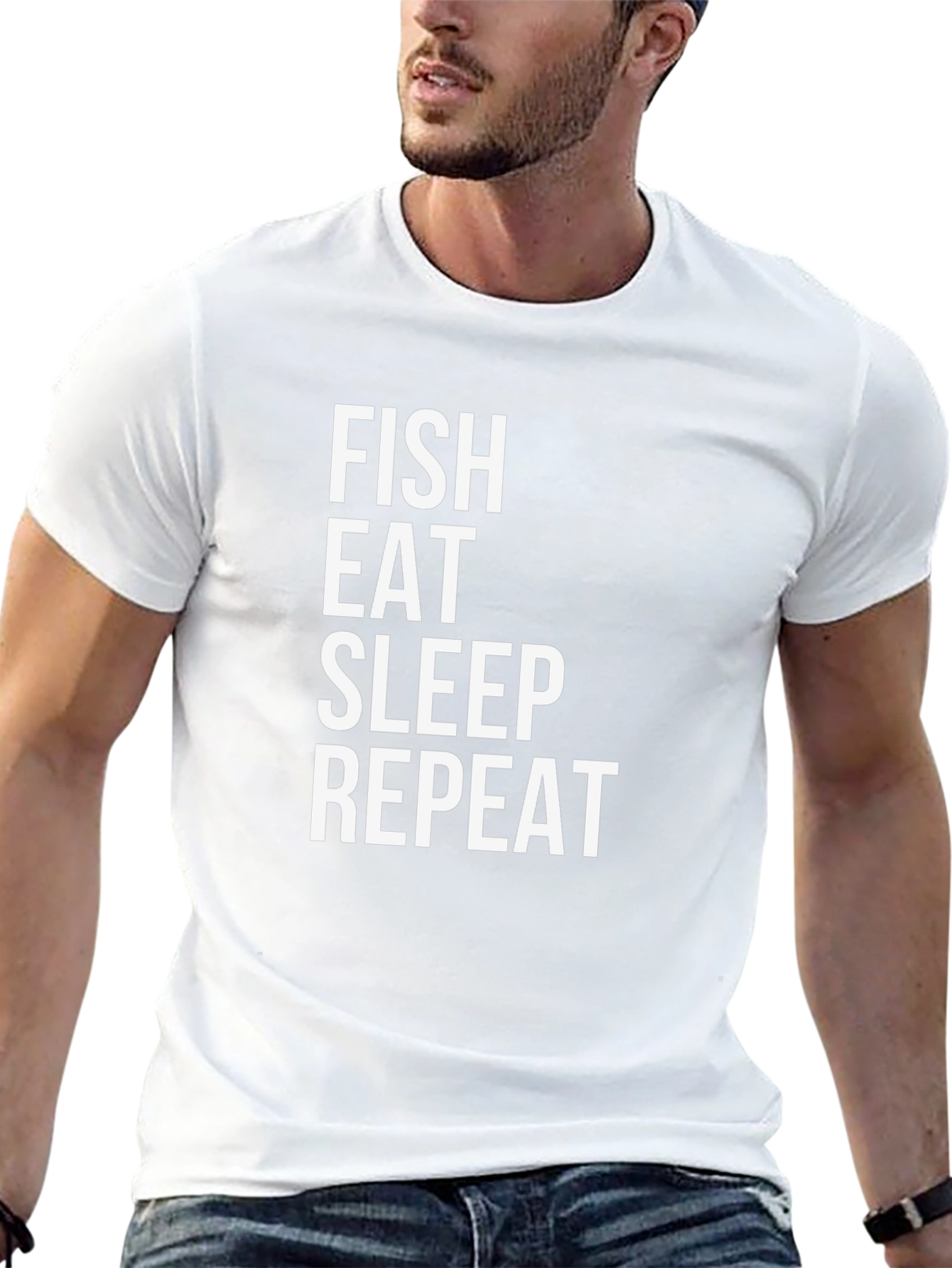 Fish Eat Sleep Repeat Funny Fishing T-Shirt