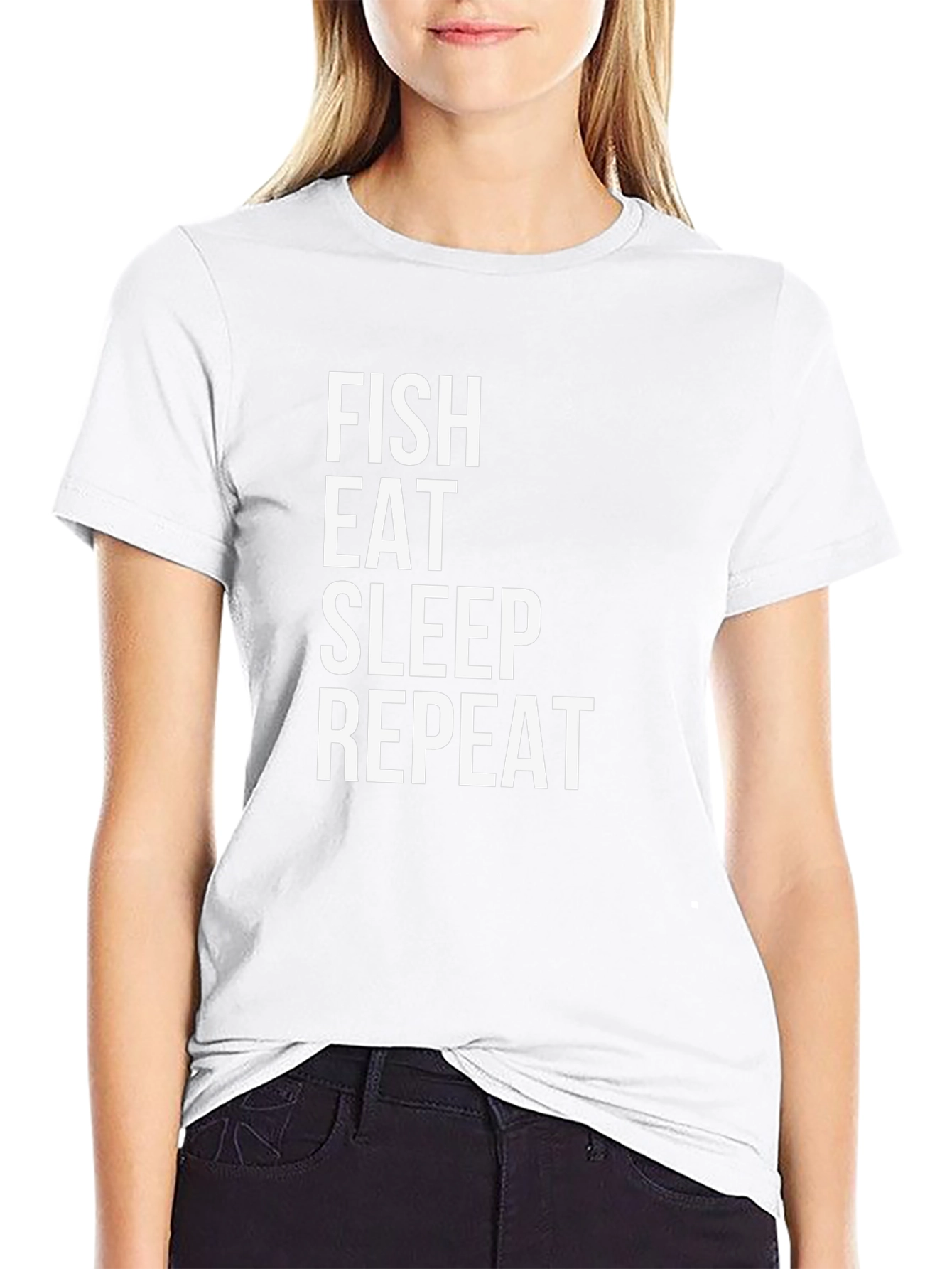 Fish Eat Sleep Repeat Funny Fishing T-Shirt